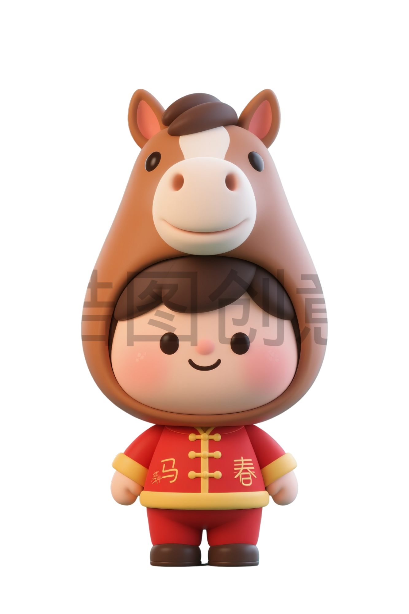 卡通马年新年IP形象PNG素材