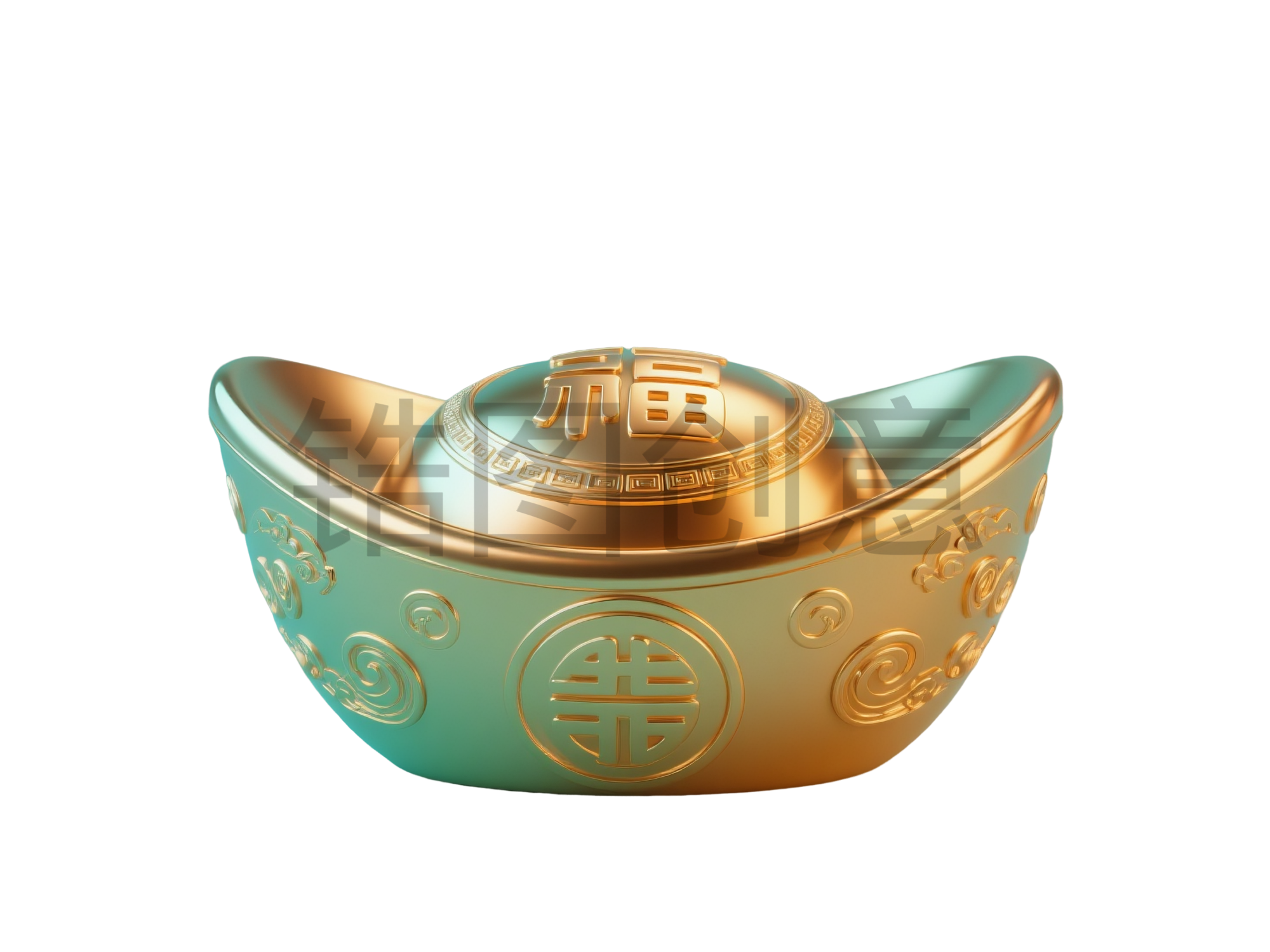 3d新年新春金元宝元素