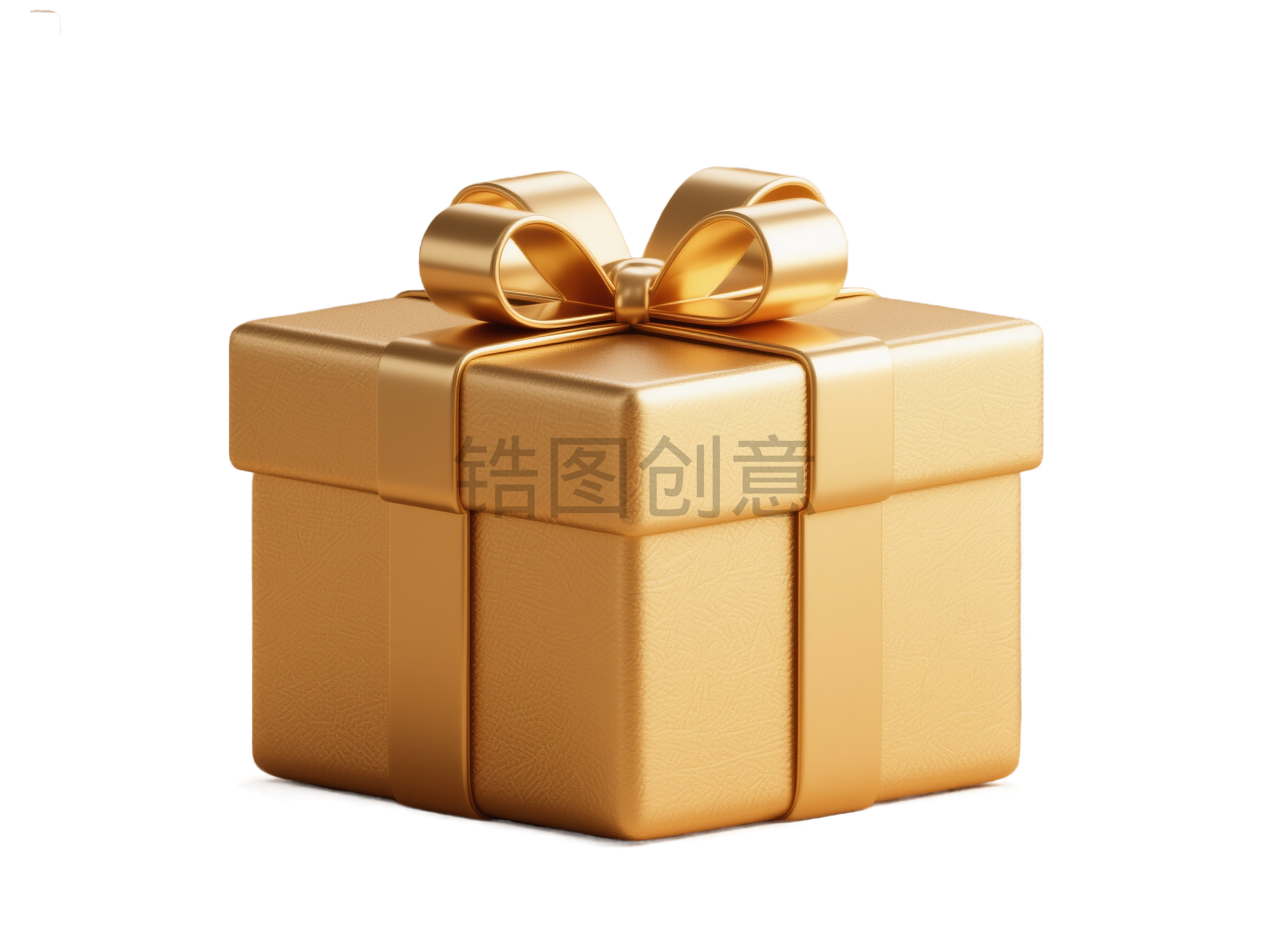 3d金色礼物礼盒元素