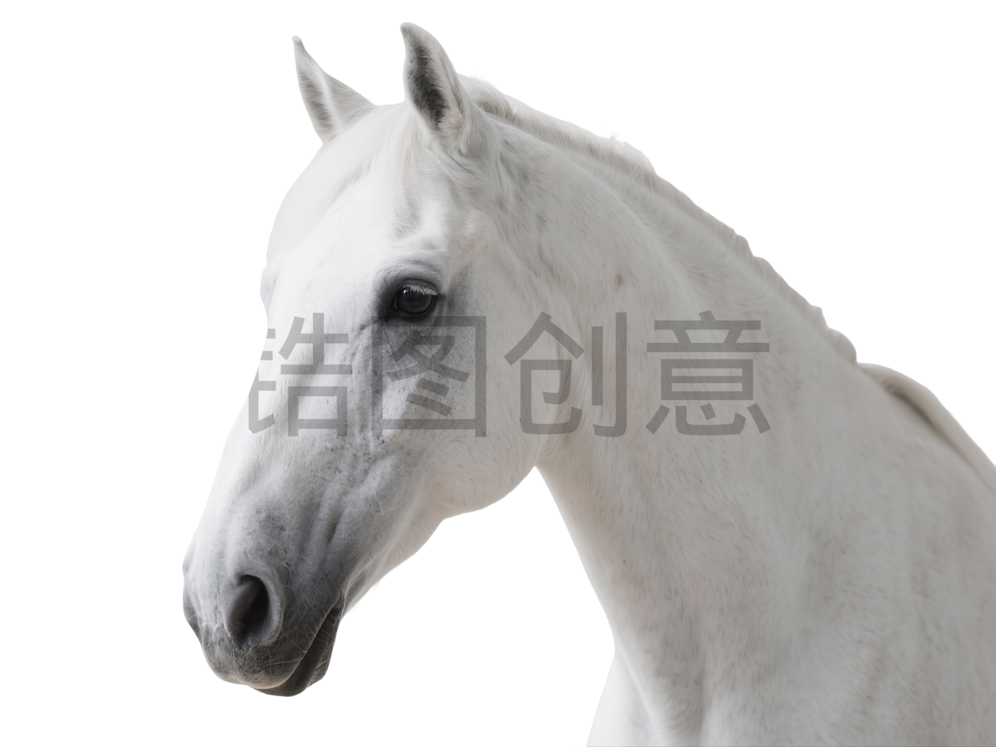 骏马白马元素