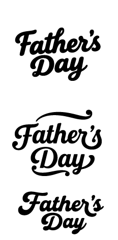 父亲节中文英文文字艺术字元素