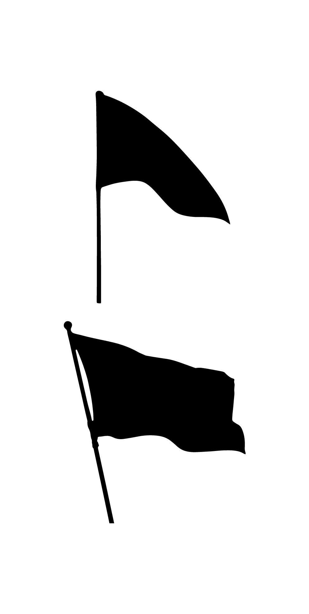 旗帜剪影元素