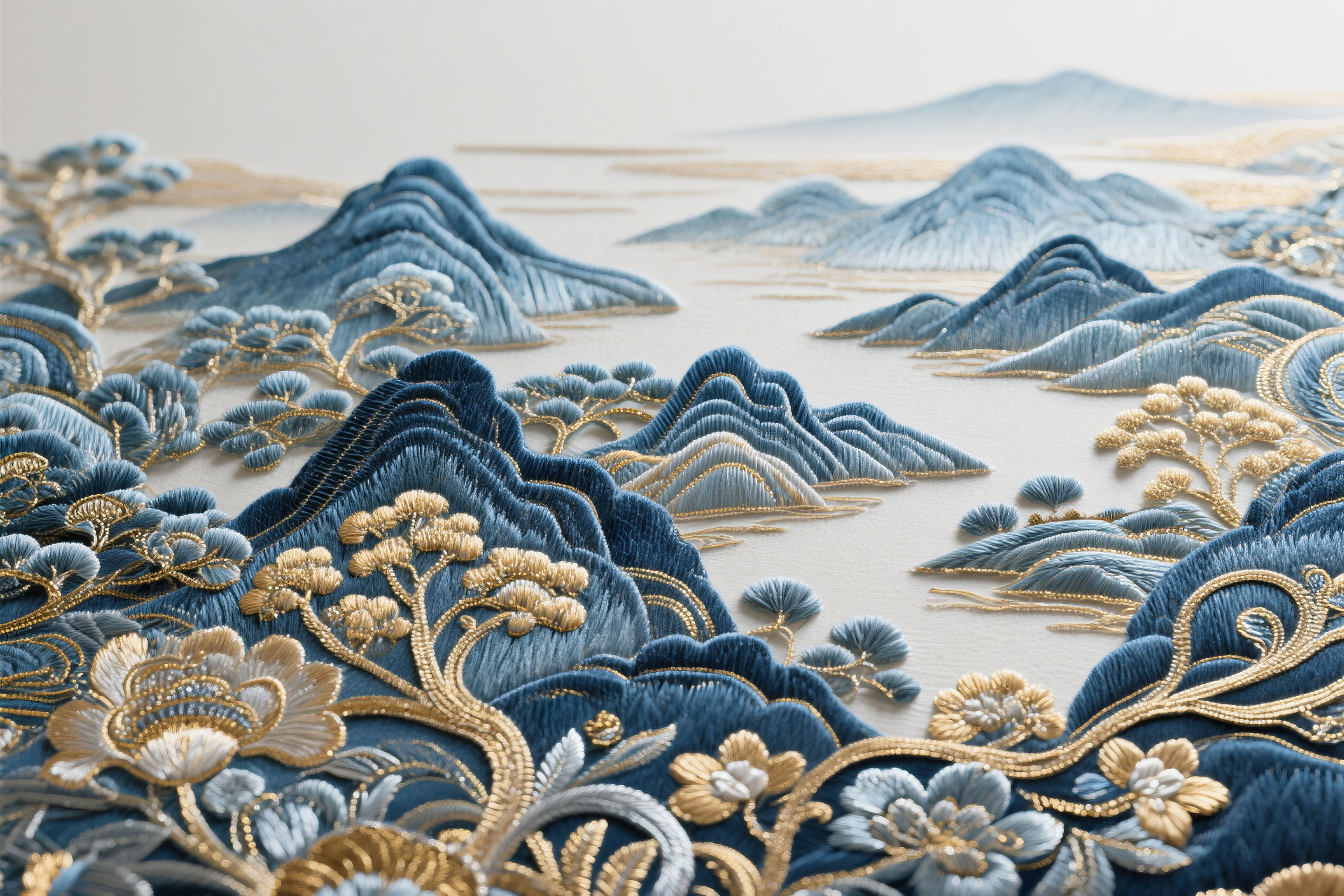 立体刺绣 I 中国秀丽山河