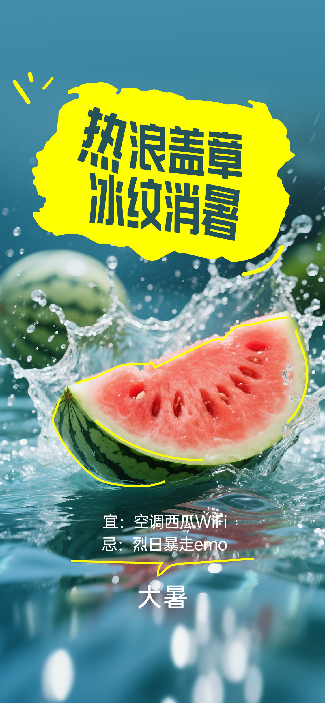 大暑小暑夏日节气海报