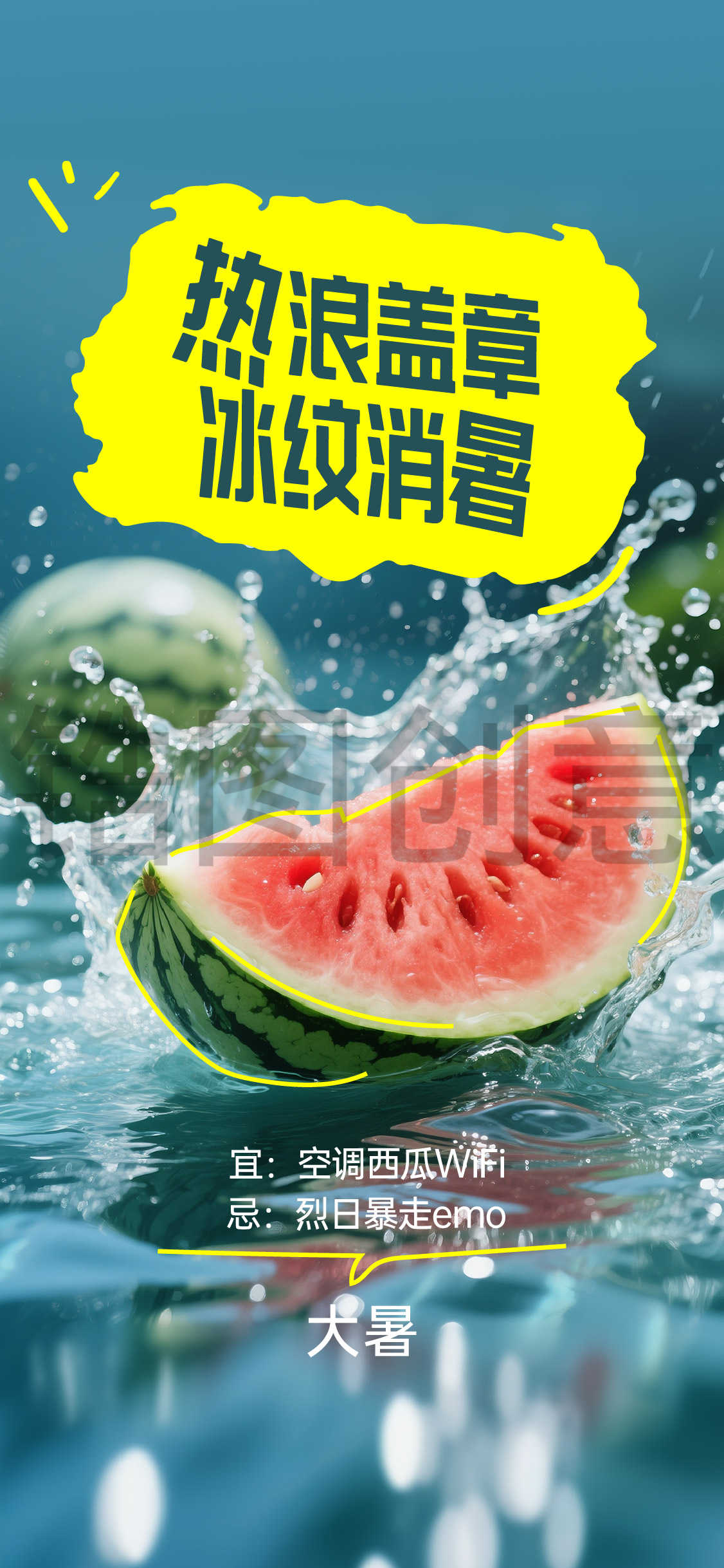 大暑小暑夏日节气海报