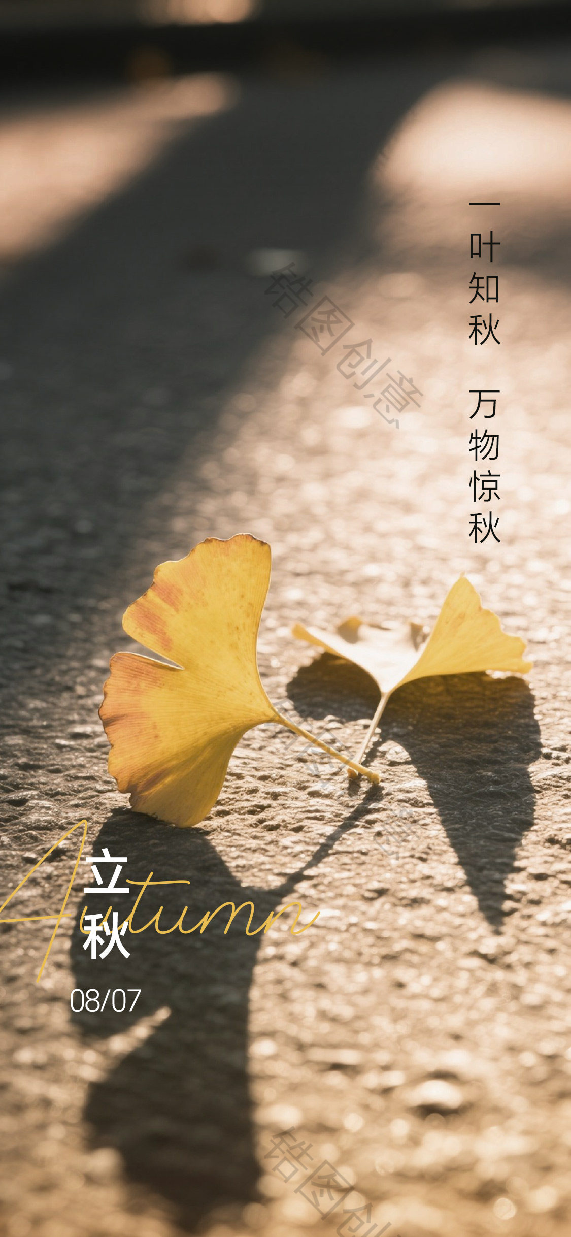 秋分立秋节气海报