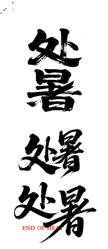 二十四节气之处暑艺术文字字体元素