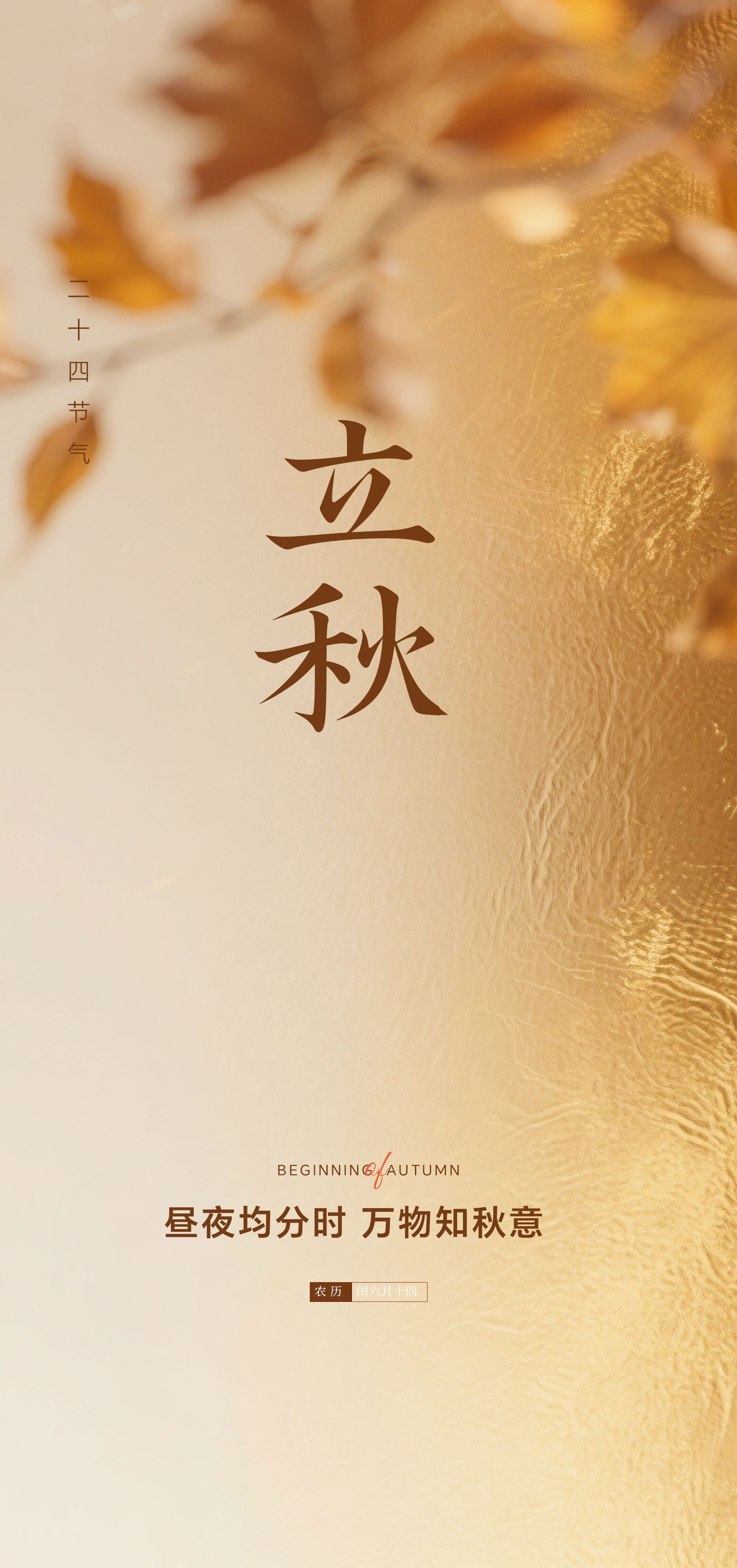 秋季立秋秋分节气海报