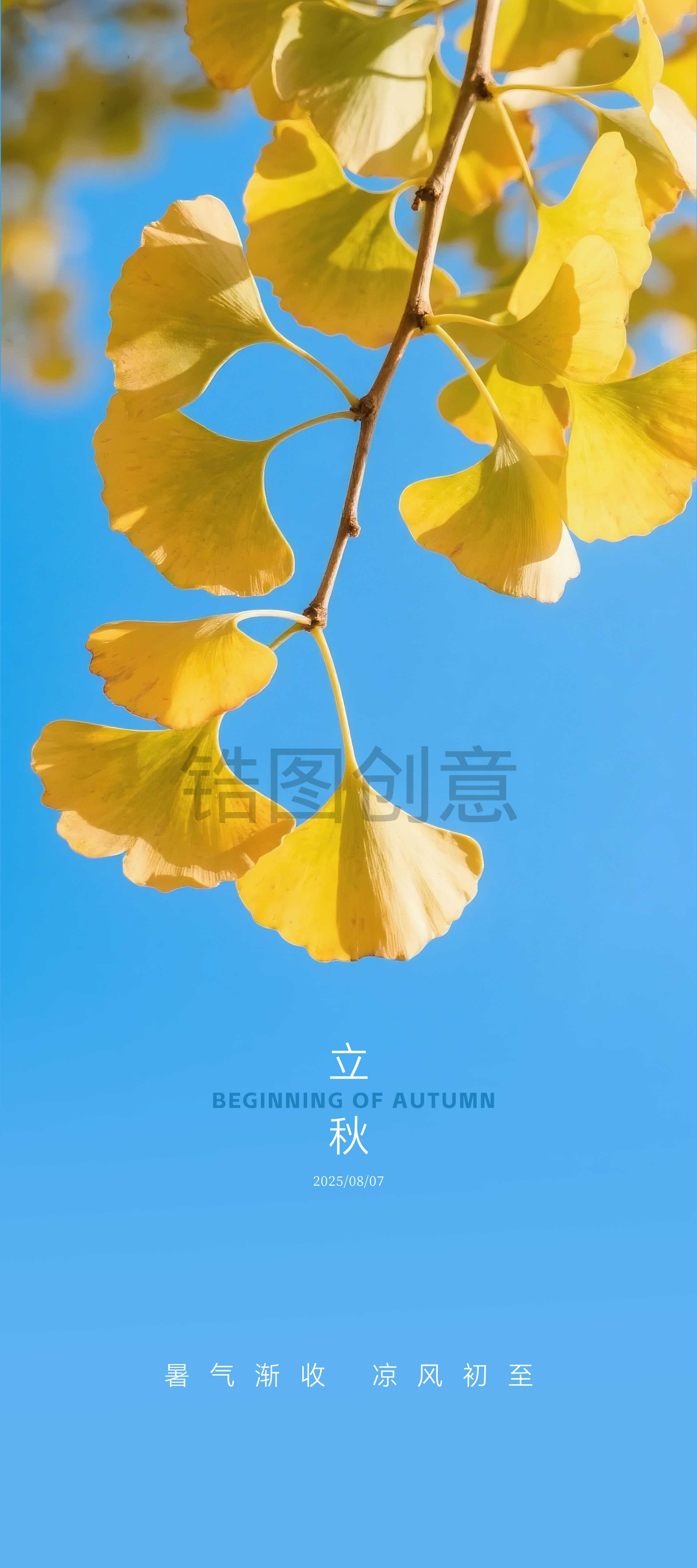 立秋秋分处暑节气海报