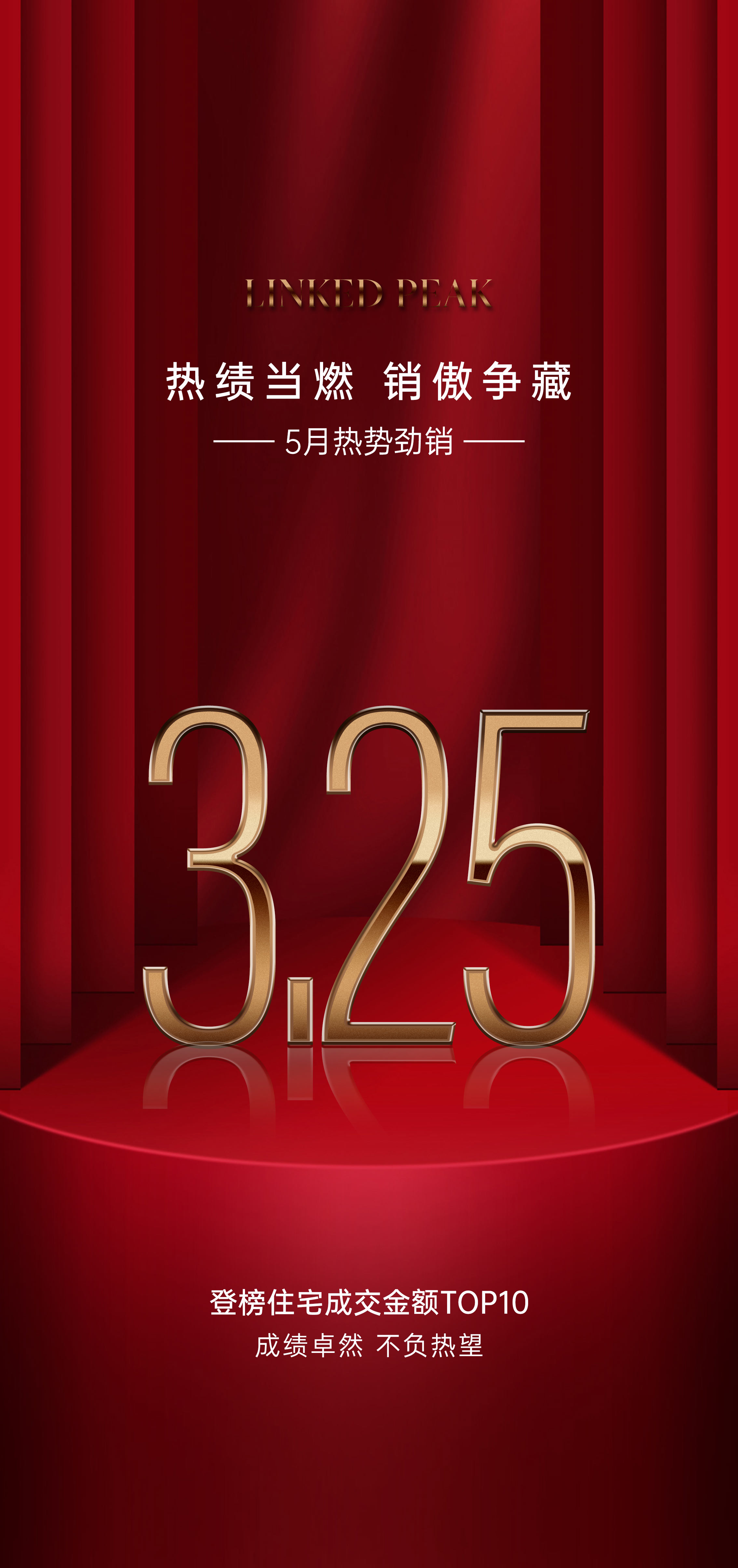 地产红稿热销海报
