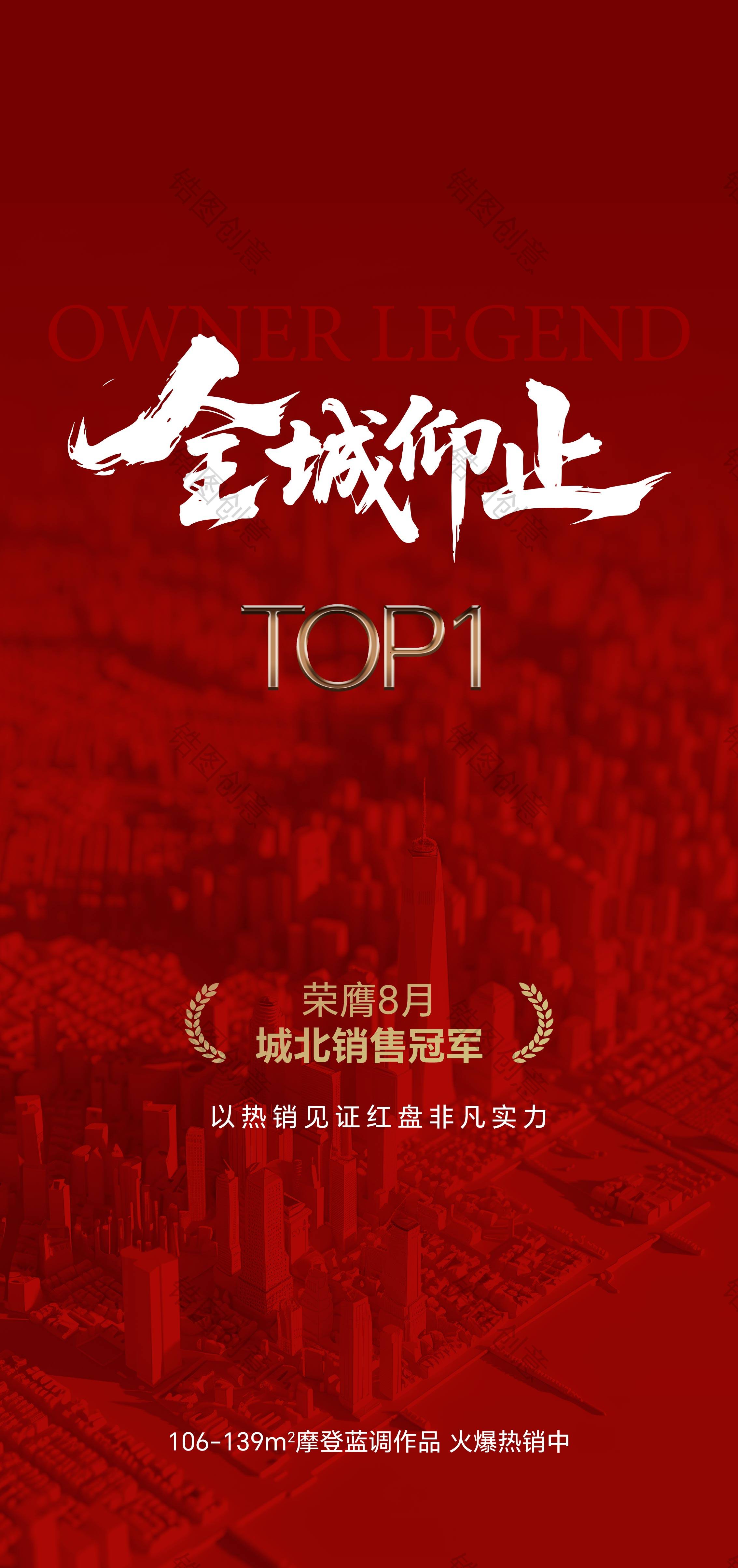 地产红稿热销TOP海报