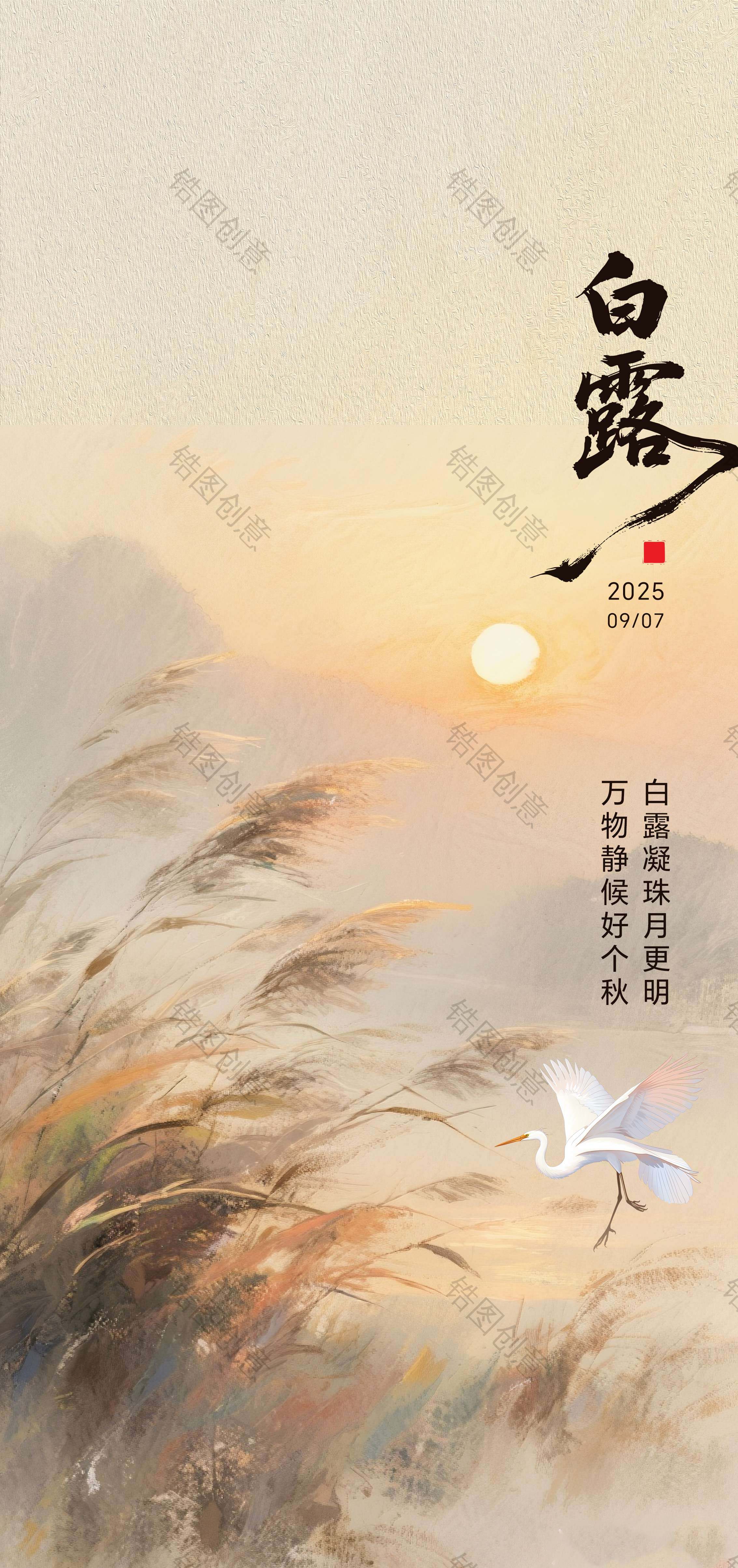 白露霜降节气海报