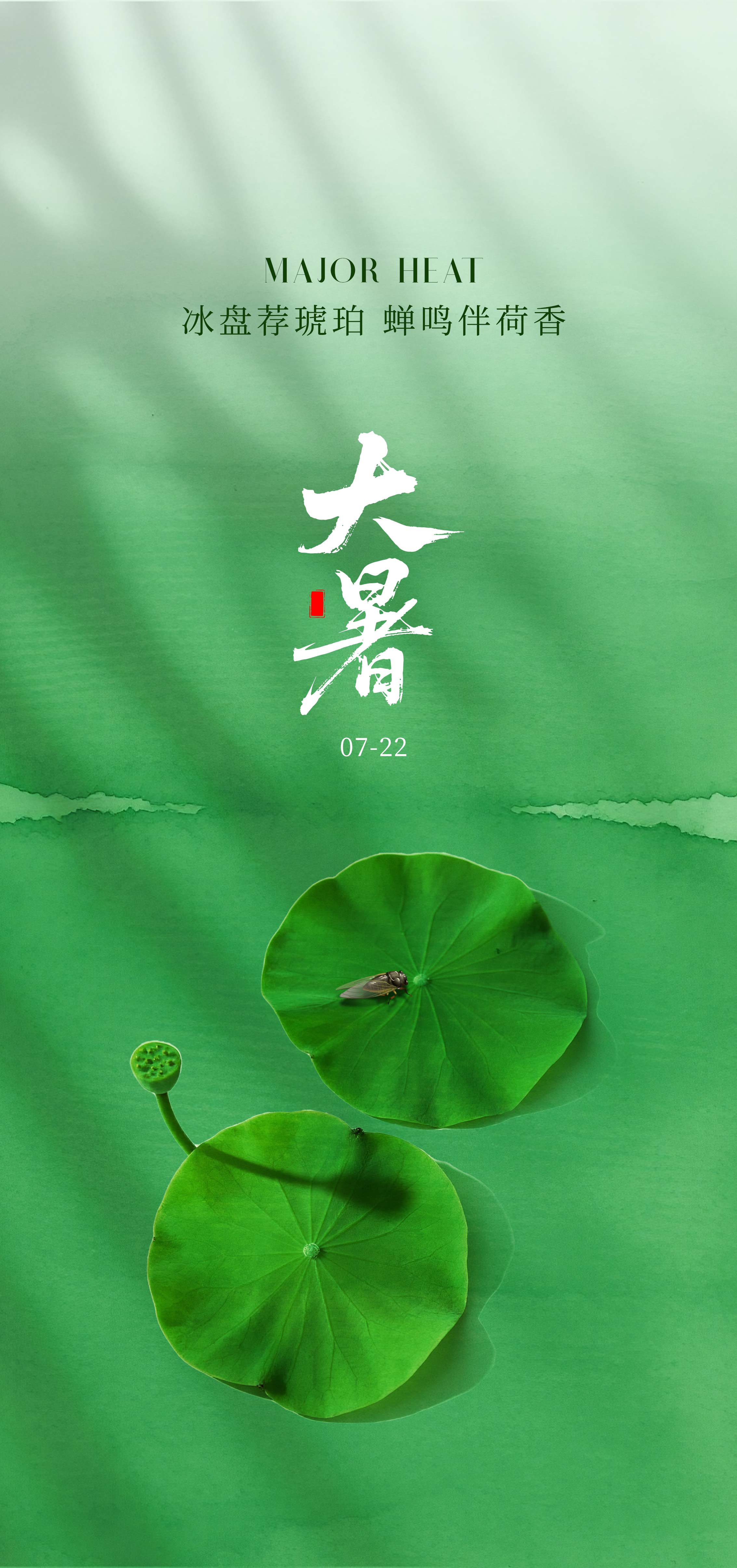 大暑处暑夏至节气海报