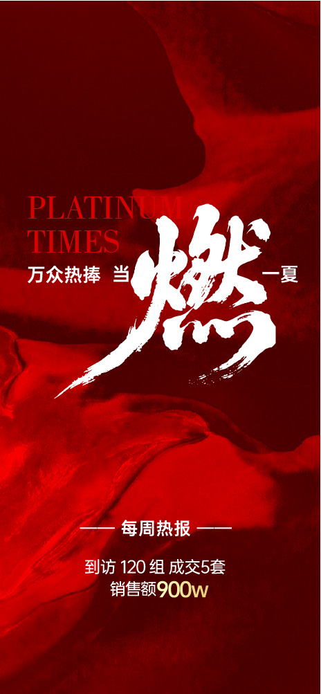 地产红色热销海报