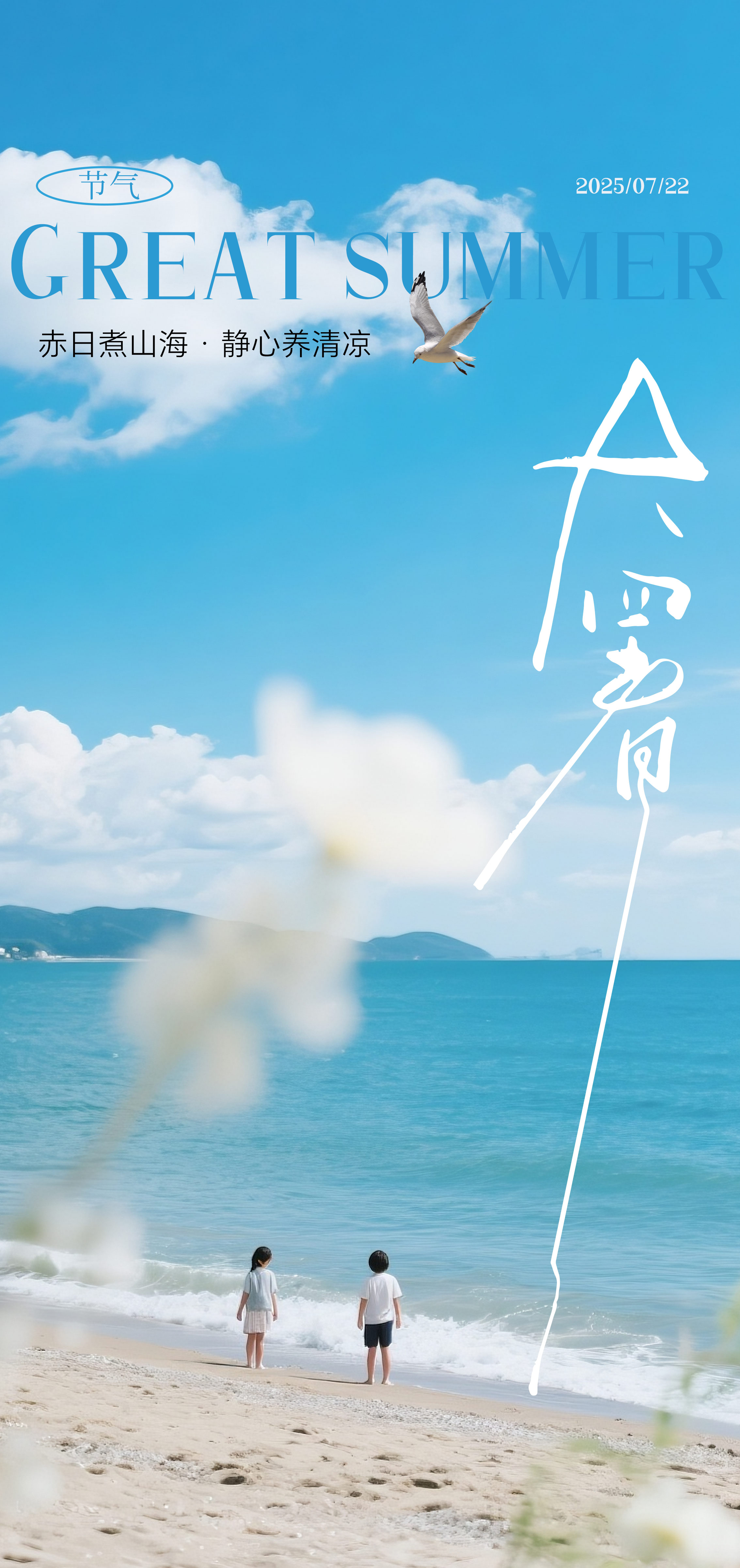 大暑处暑夏至节气海报