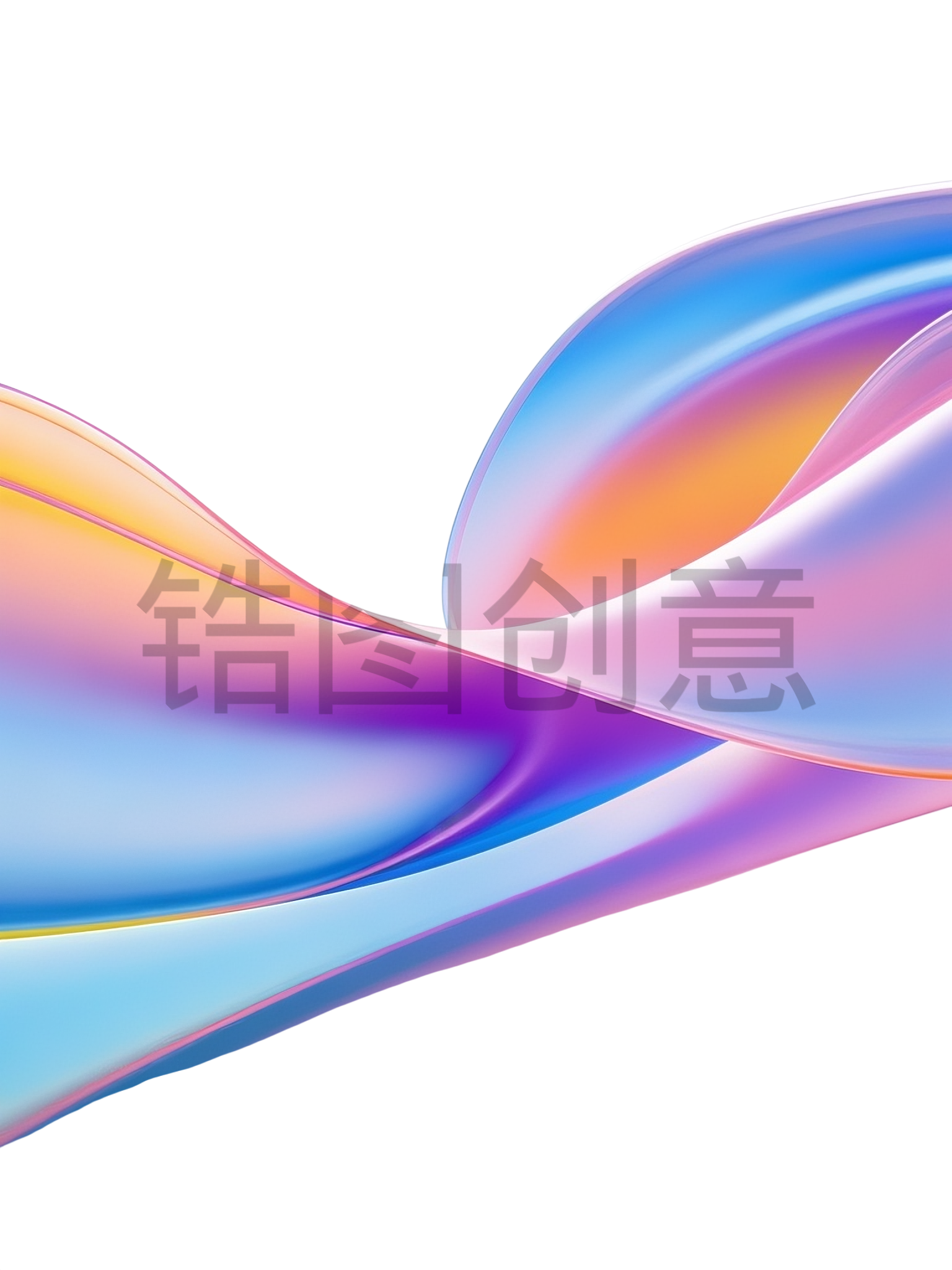 3d渐变曲线背景元素