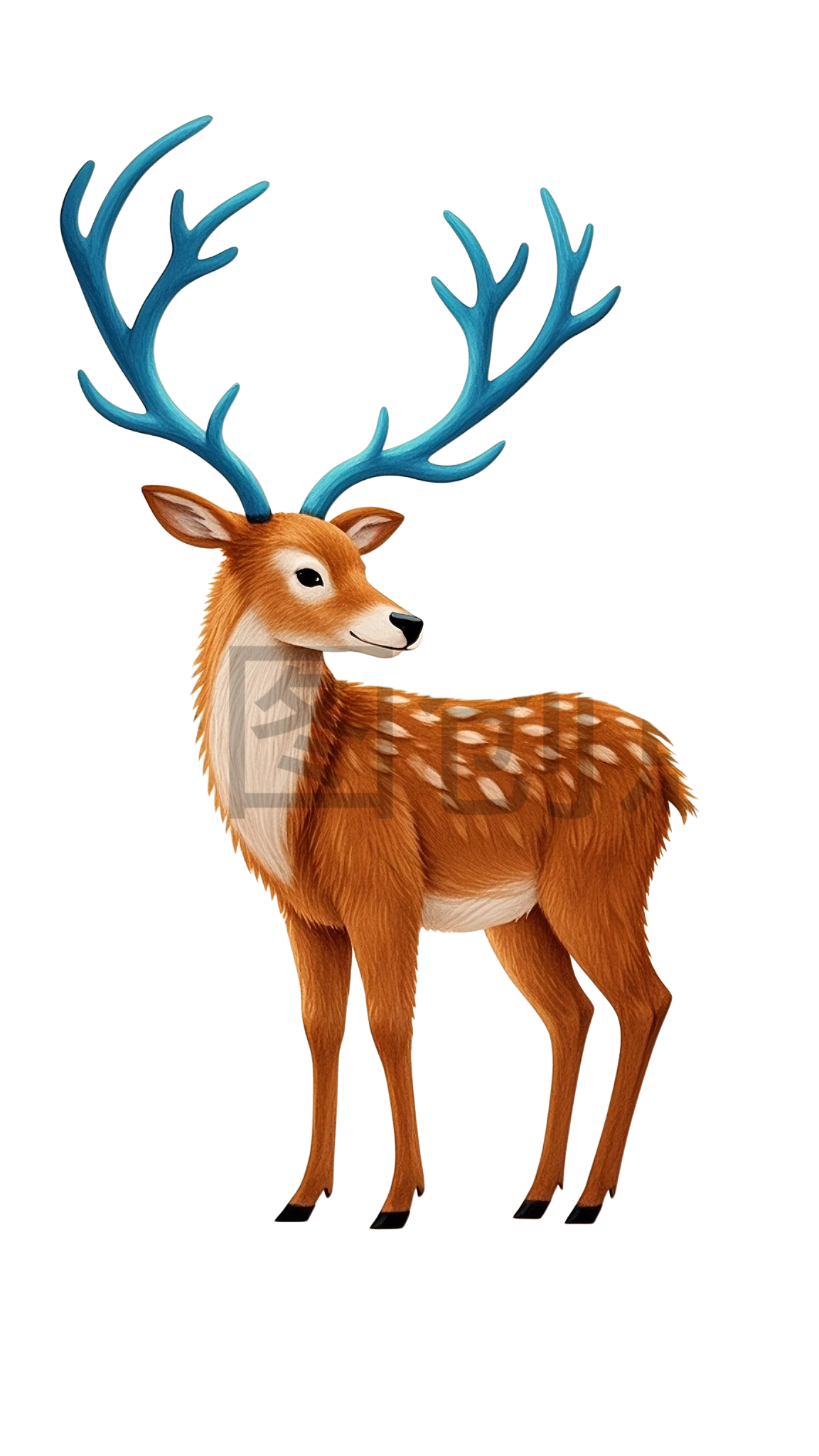 鹿插画元素