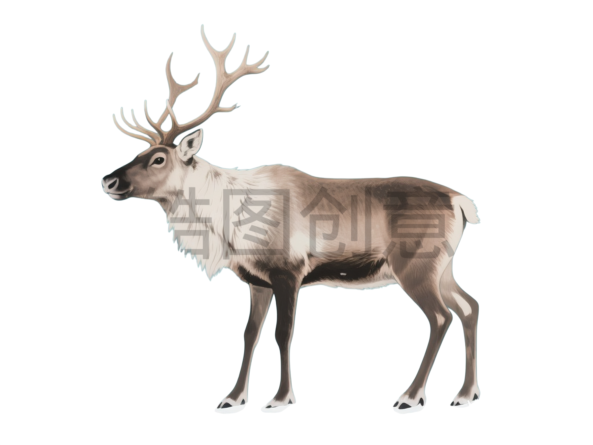 麋鹿插画元素