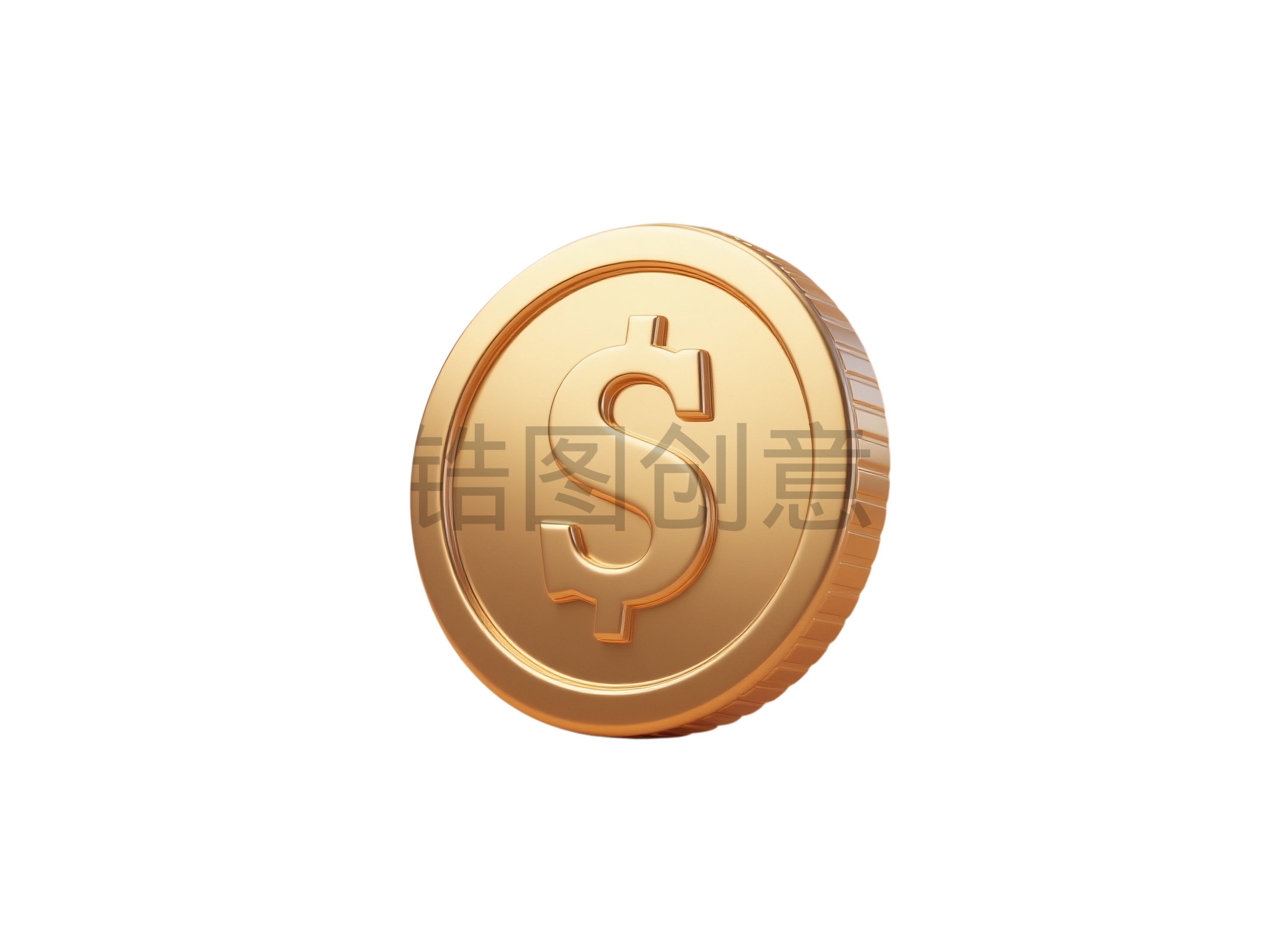 钱币金币3d元素