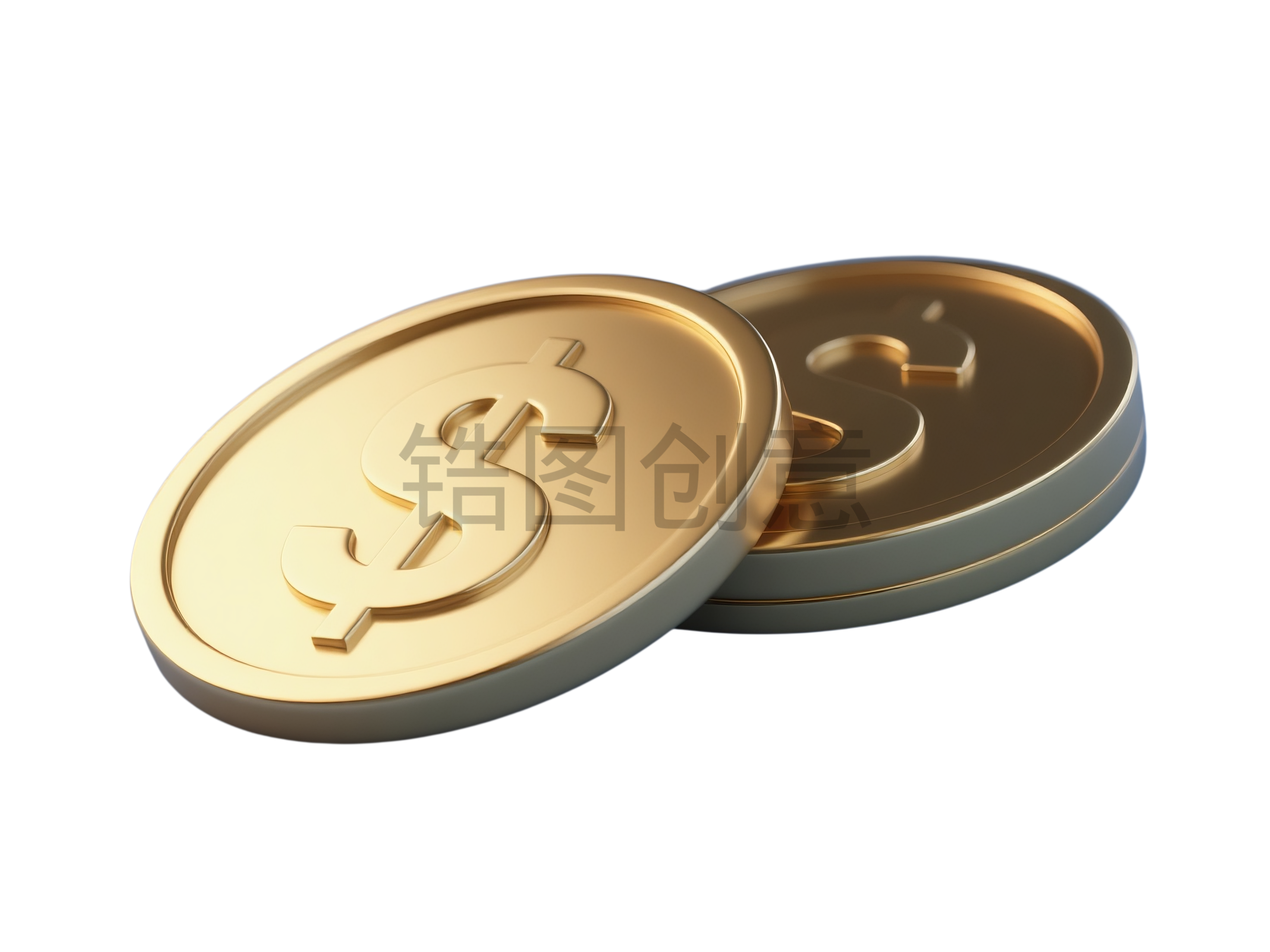 钱币金币3d元素