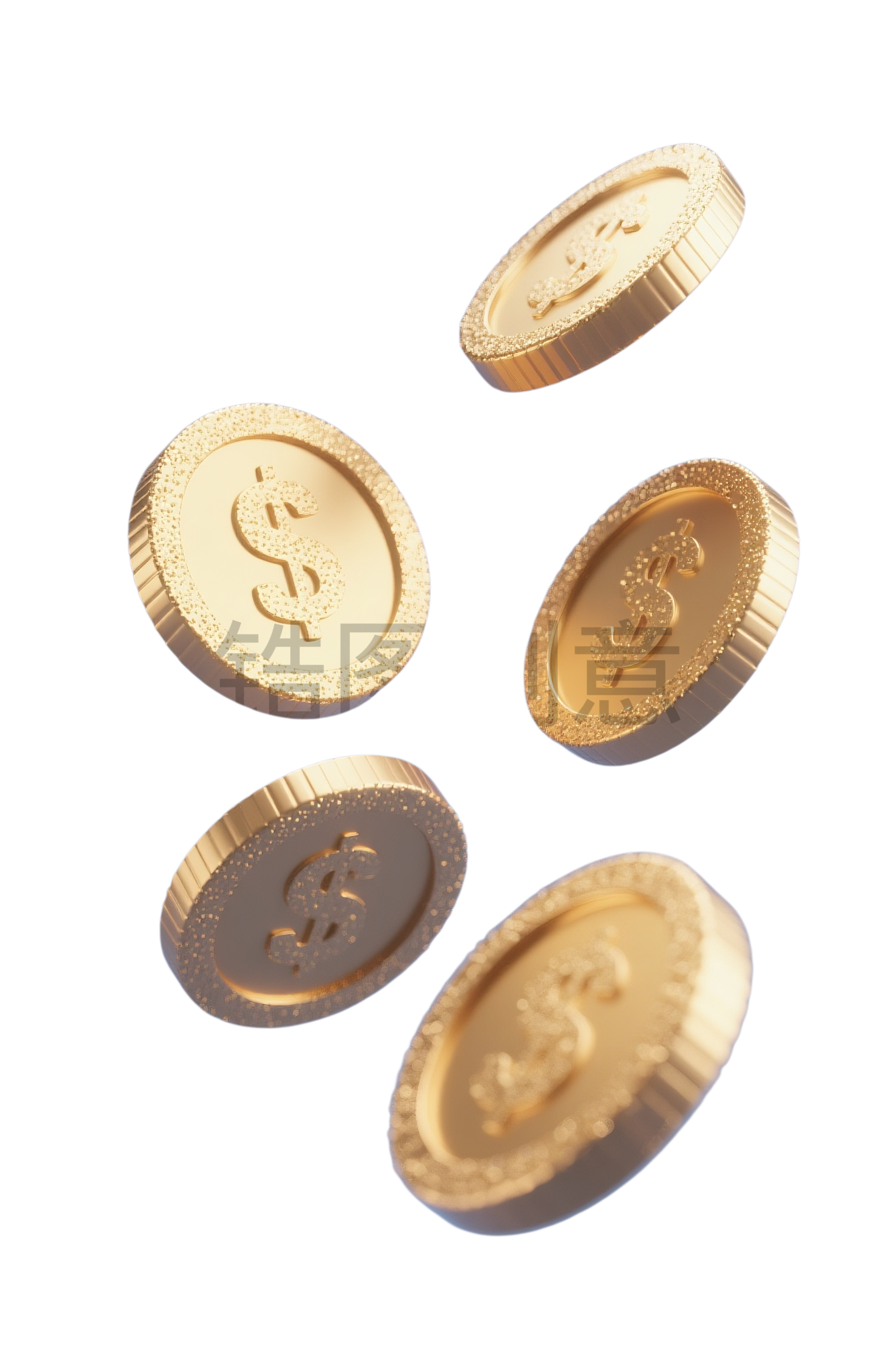 钱币金币3d元素