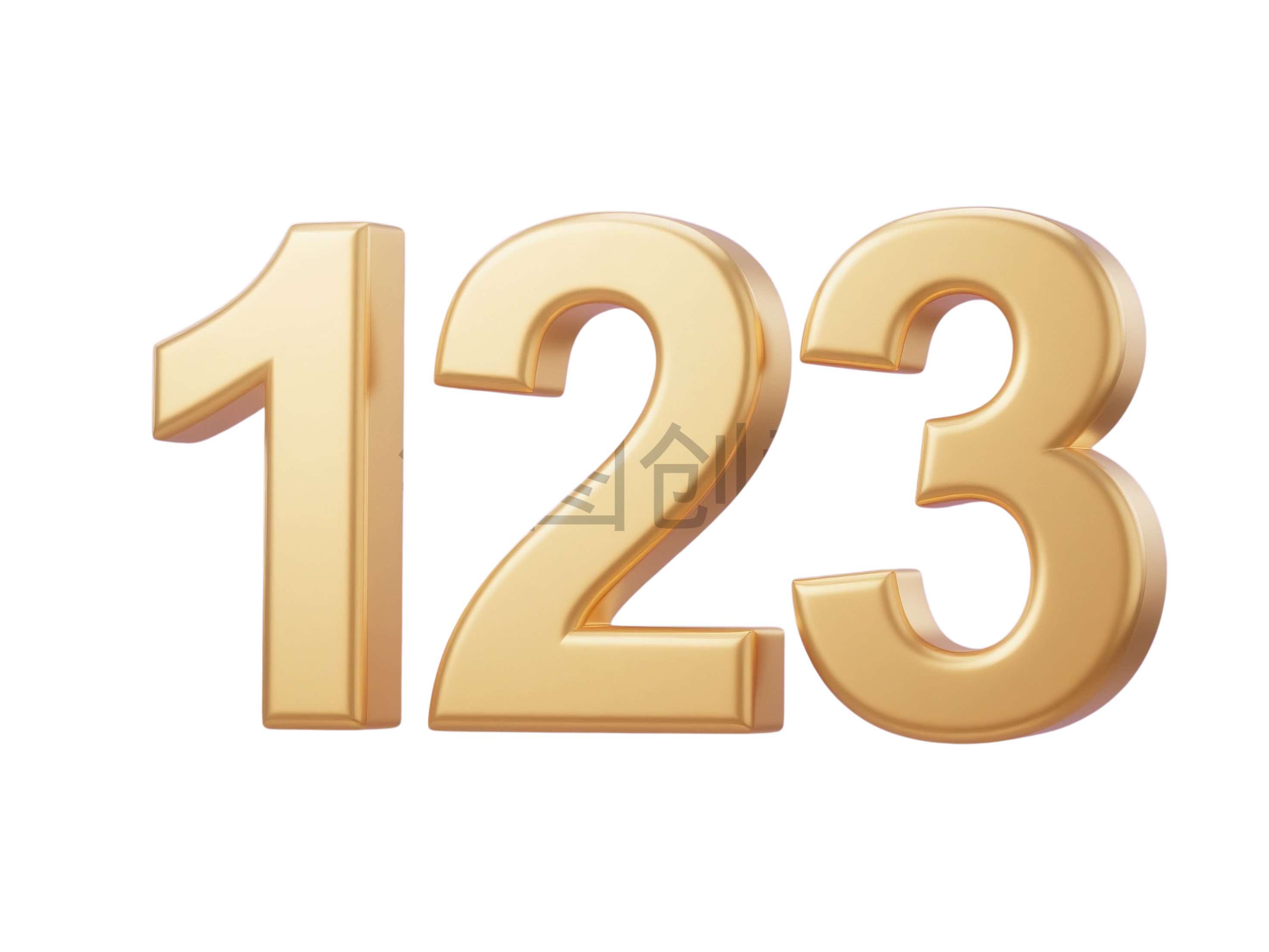 3d金属立体数字123元素