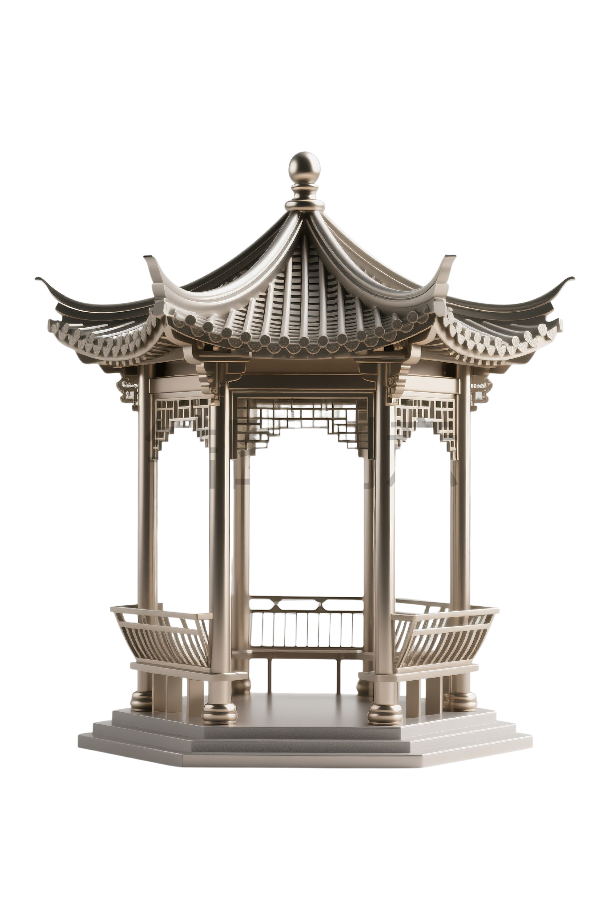 中式古亭3d元素