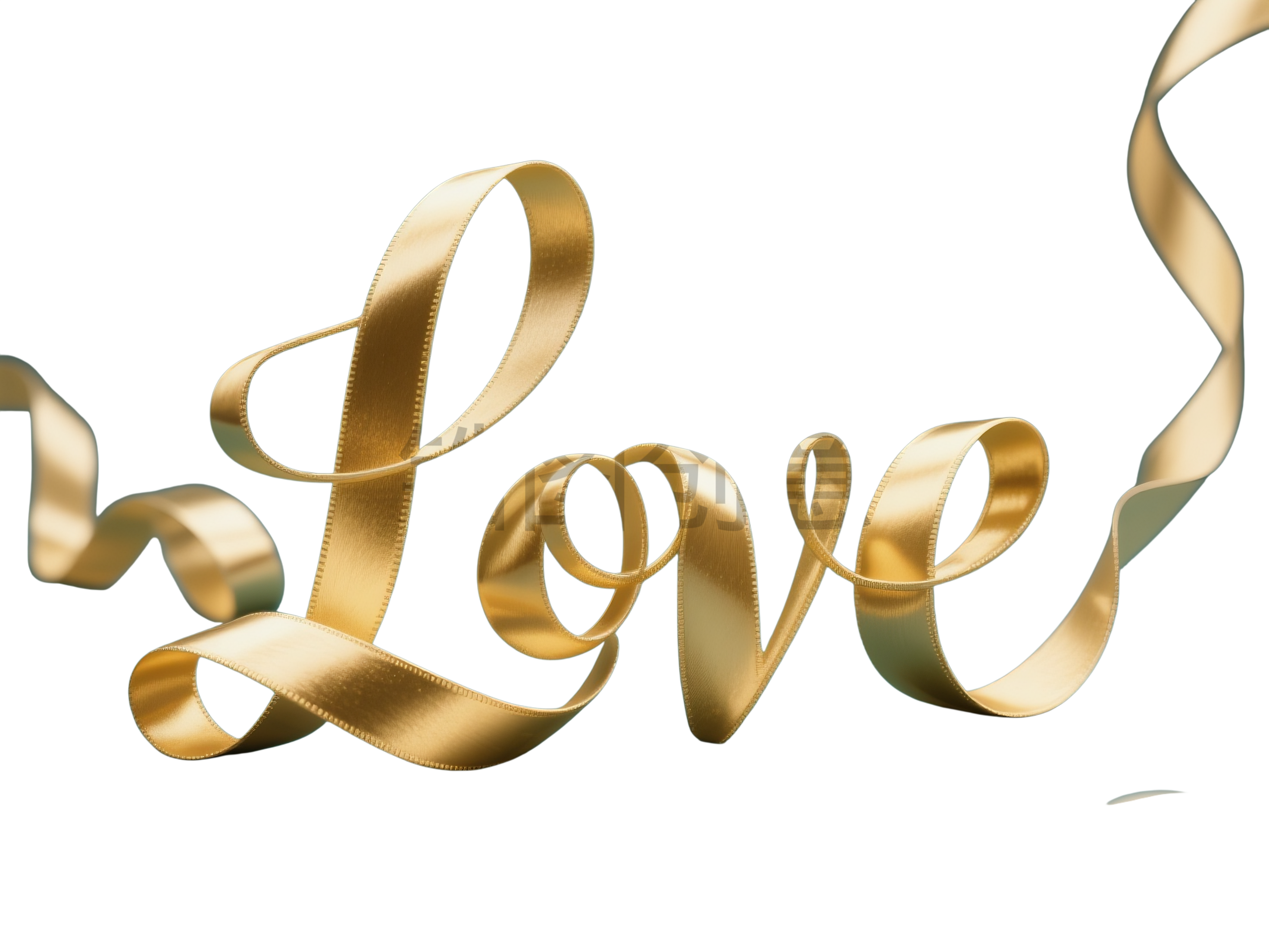 love状丝带元素