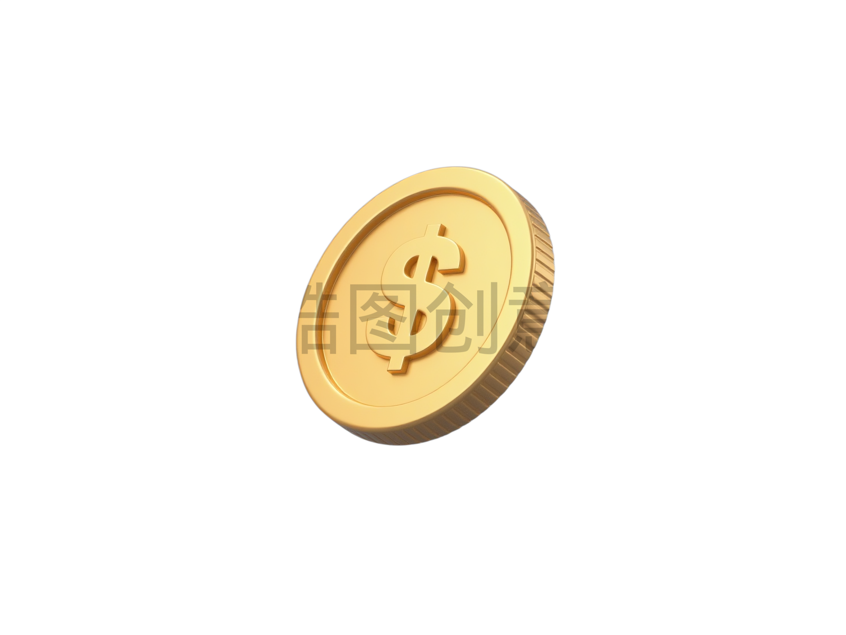 钱币金币3d元素