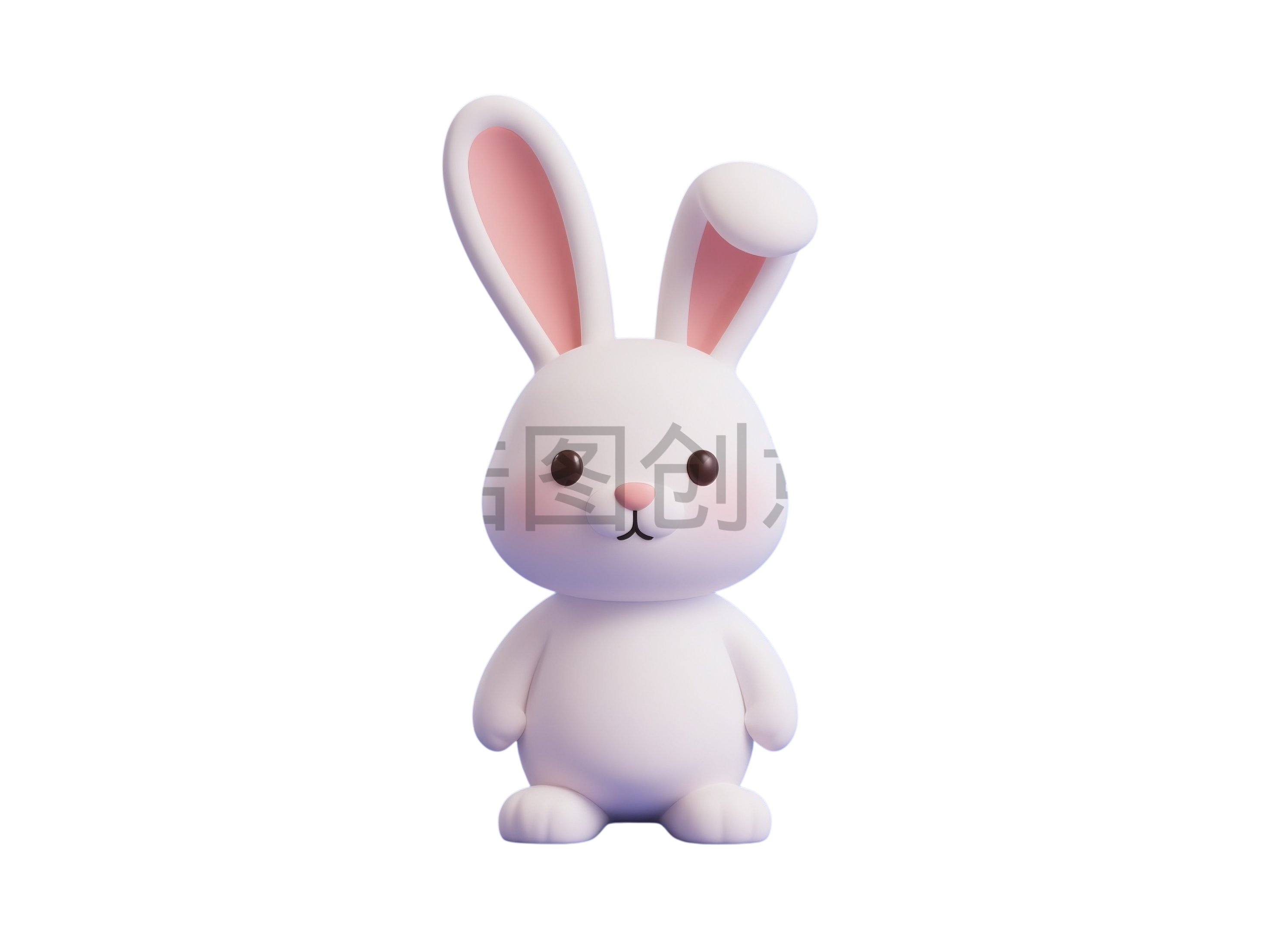 兔子白兔3d卡通元素