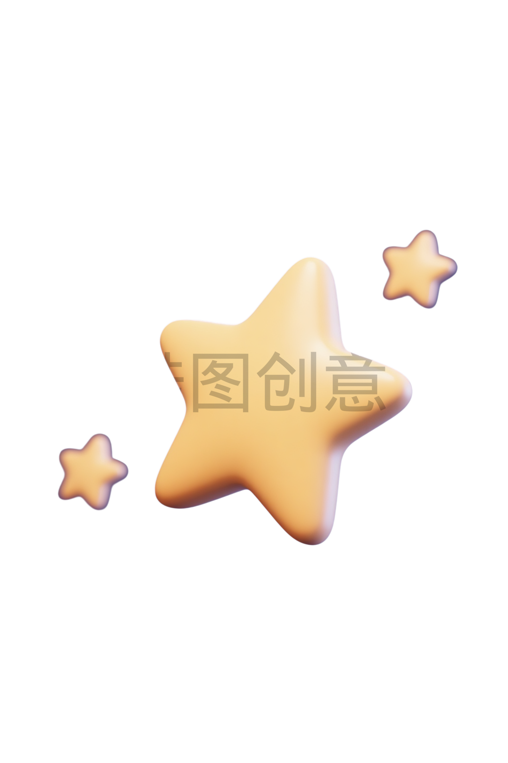 五角星点缀卡通3d元素