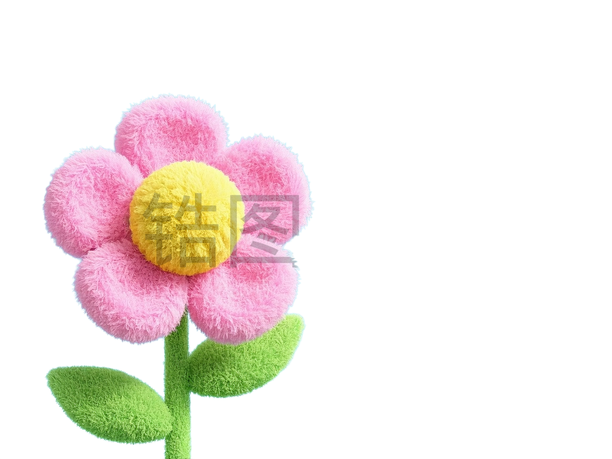 3d卡通花元素