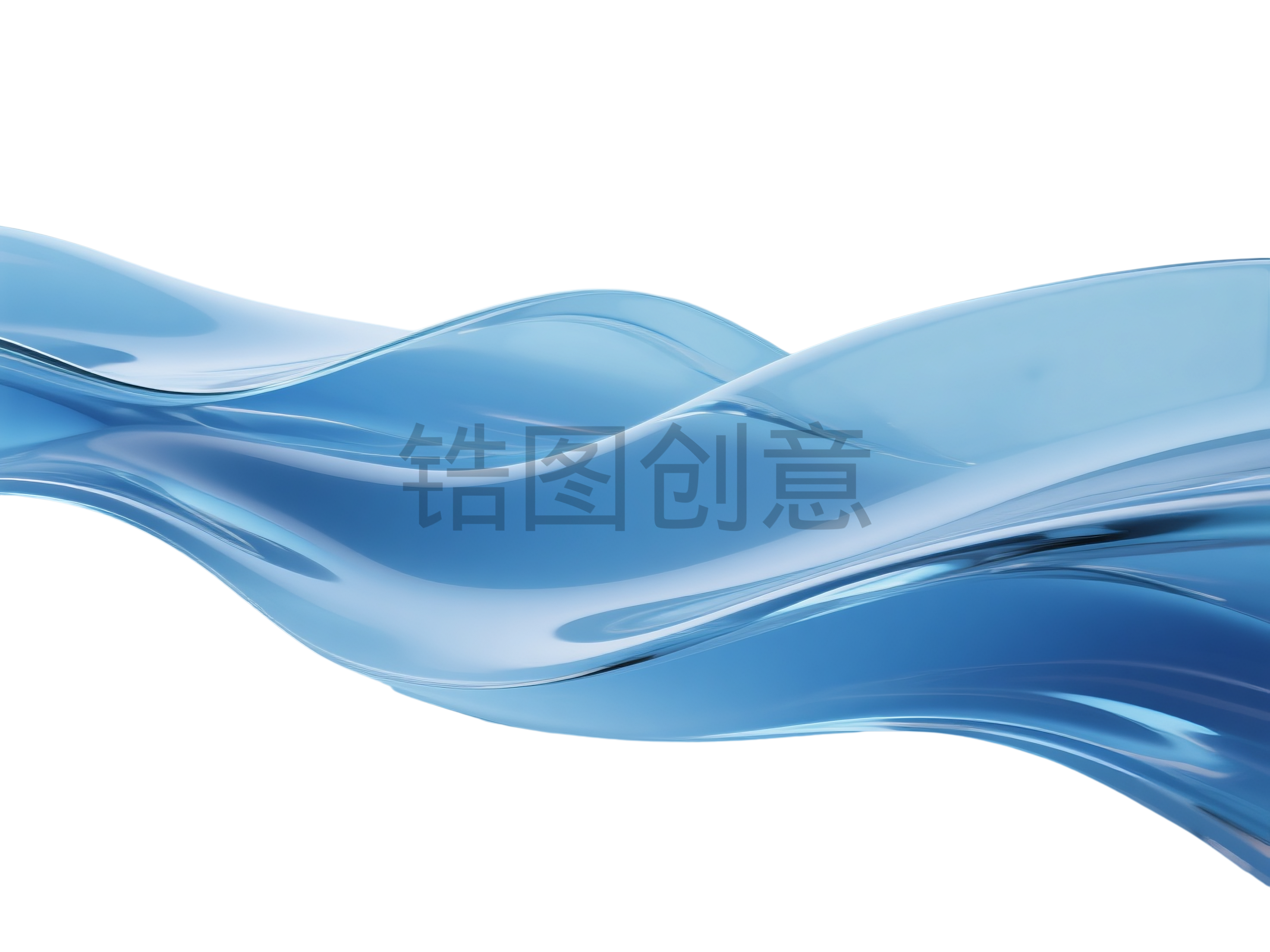 蓝色曲线线条元素