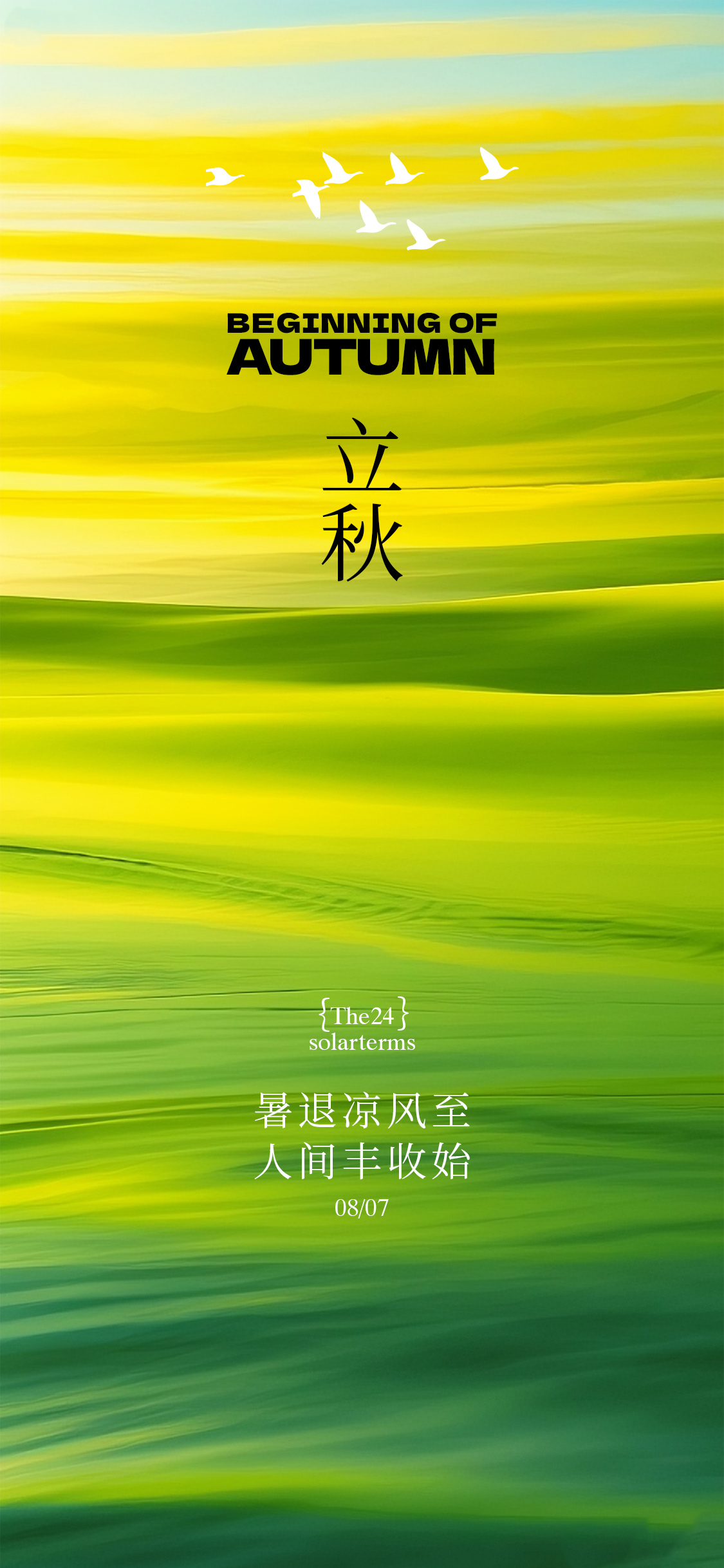 秋分处暑立秋节气海报