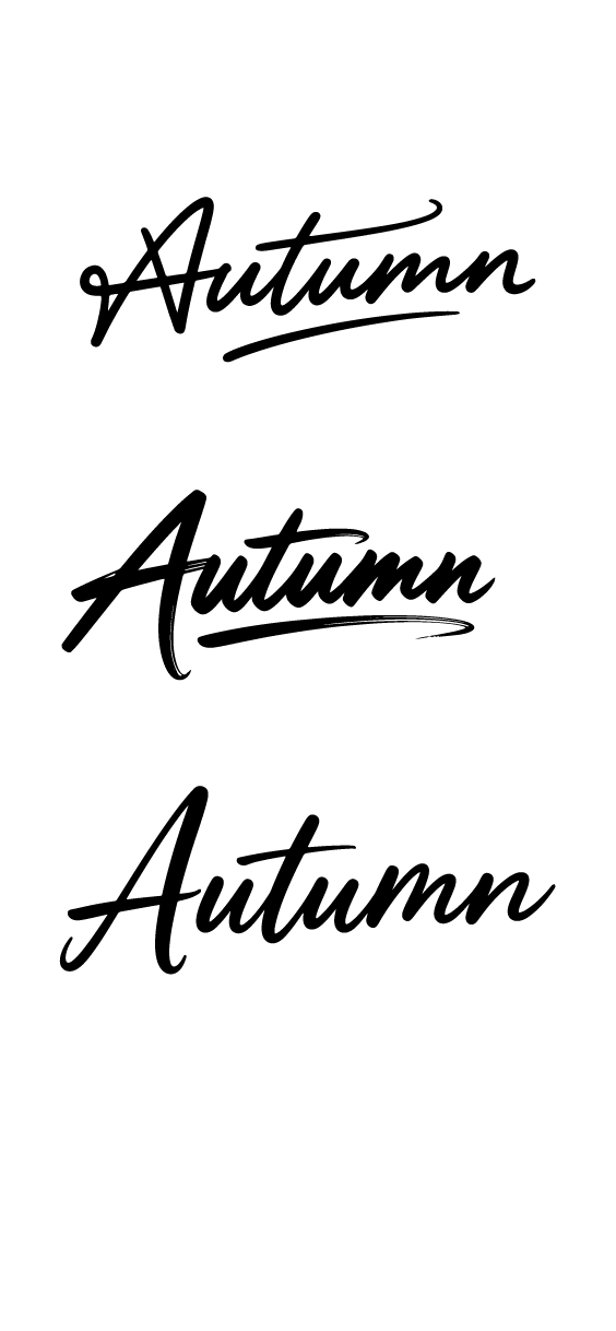 秋天立秋秋分英文文字元素
