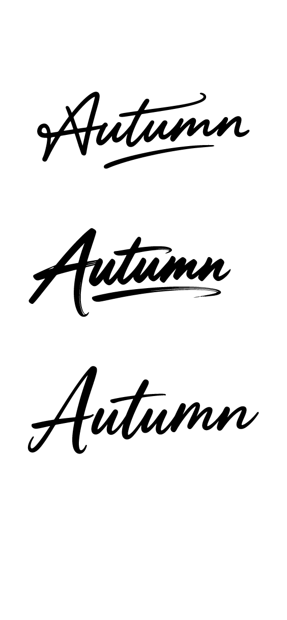 秋天立秋秋分英文文字元素