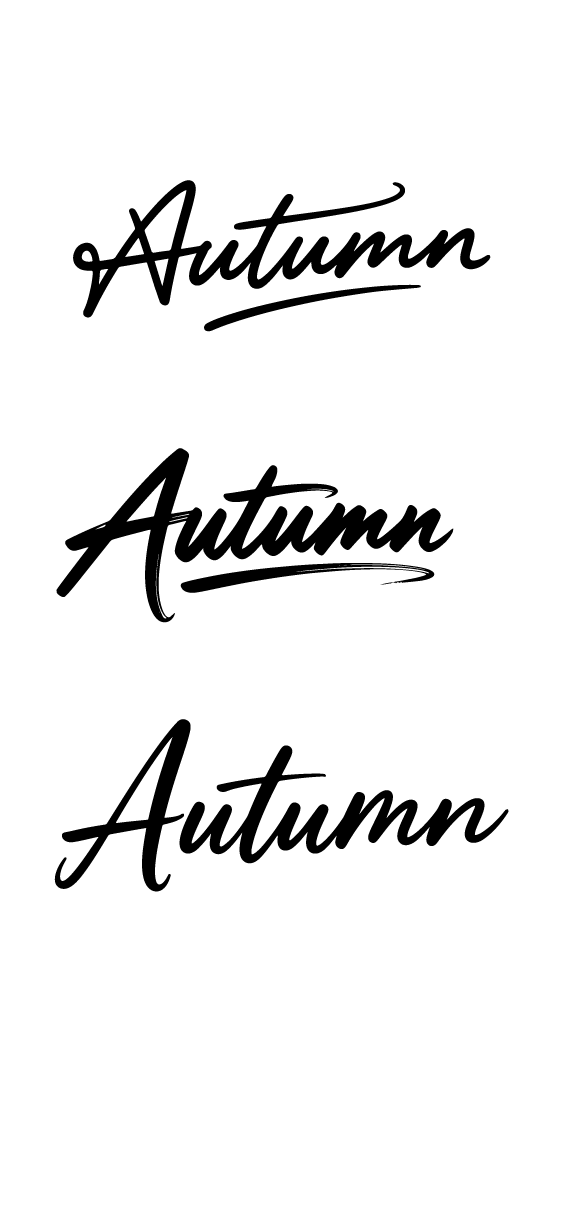 秋天立秋秋分英文文字元素