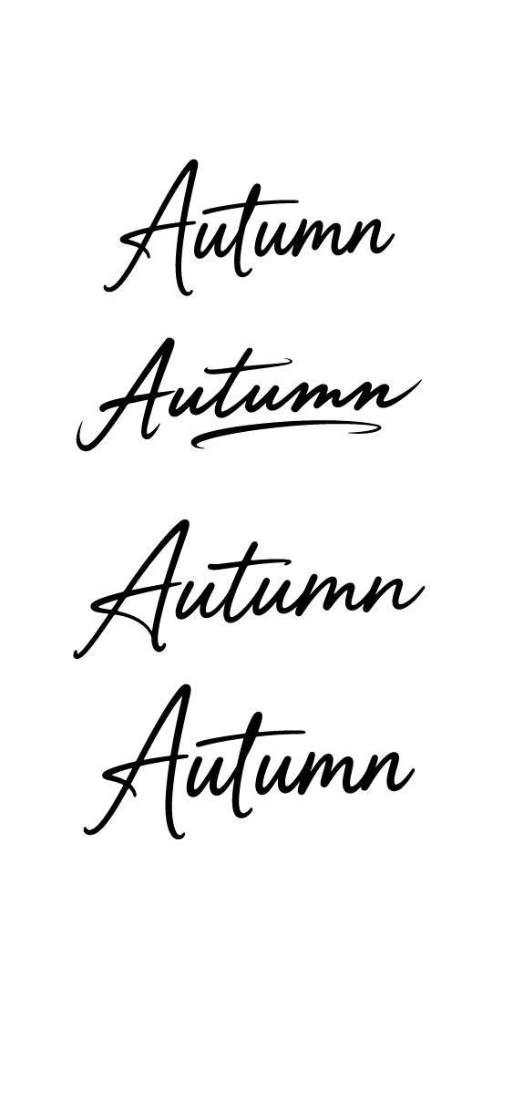 秋天立秋秋分英文文字元素