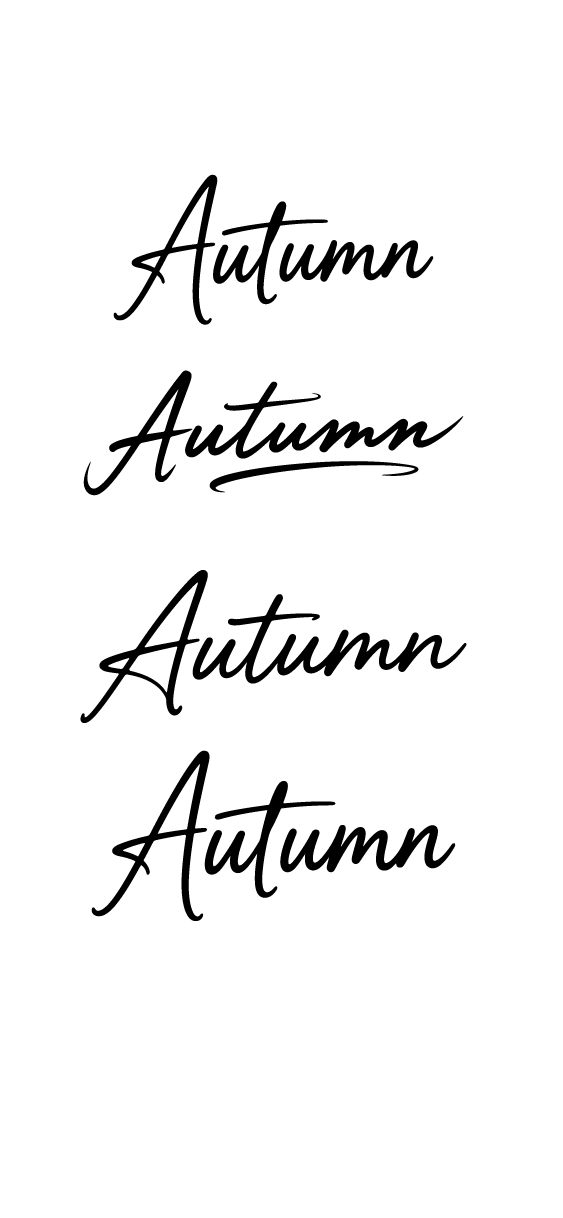秋天立秋秋分英文文字元素