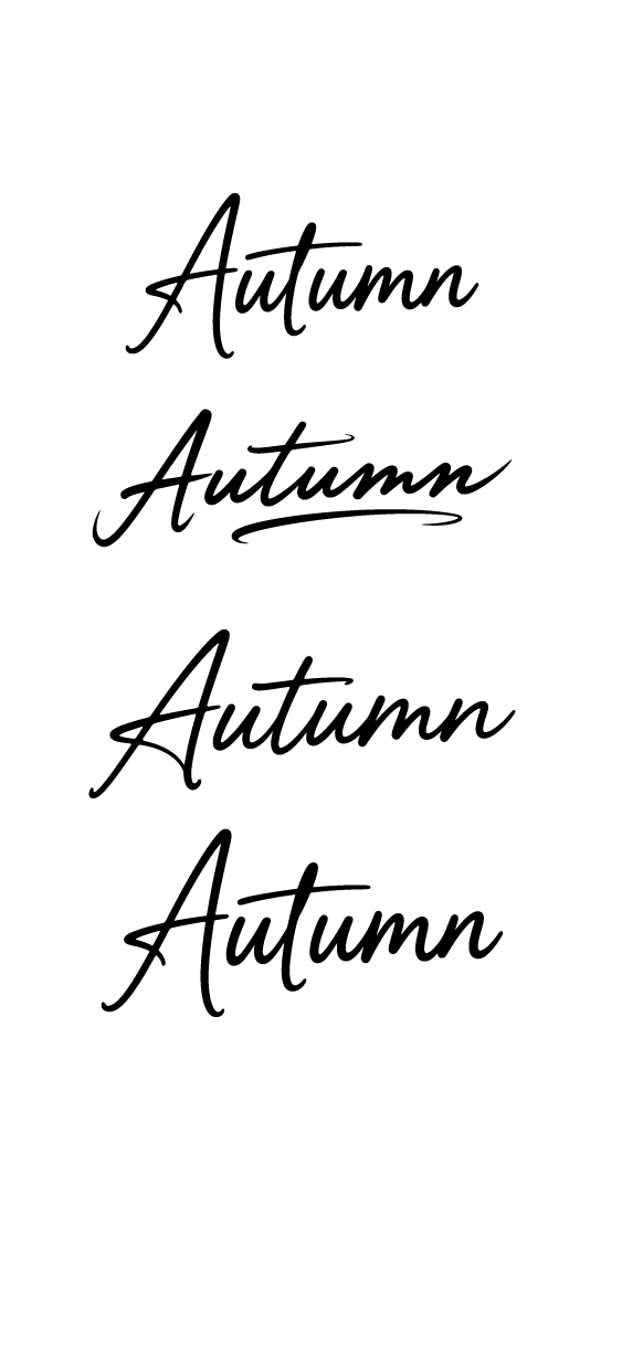 秋天立秋秋分英文文字元素