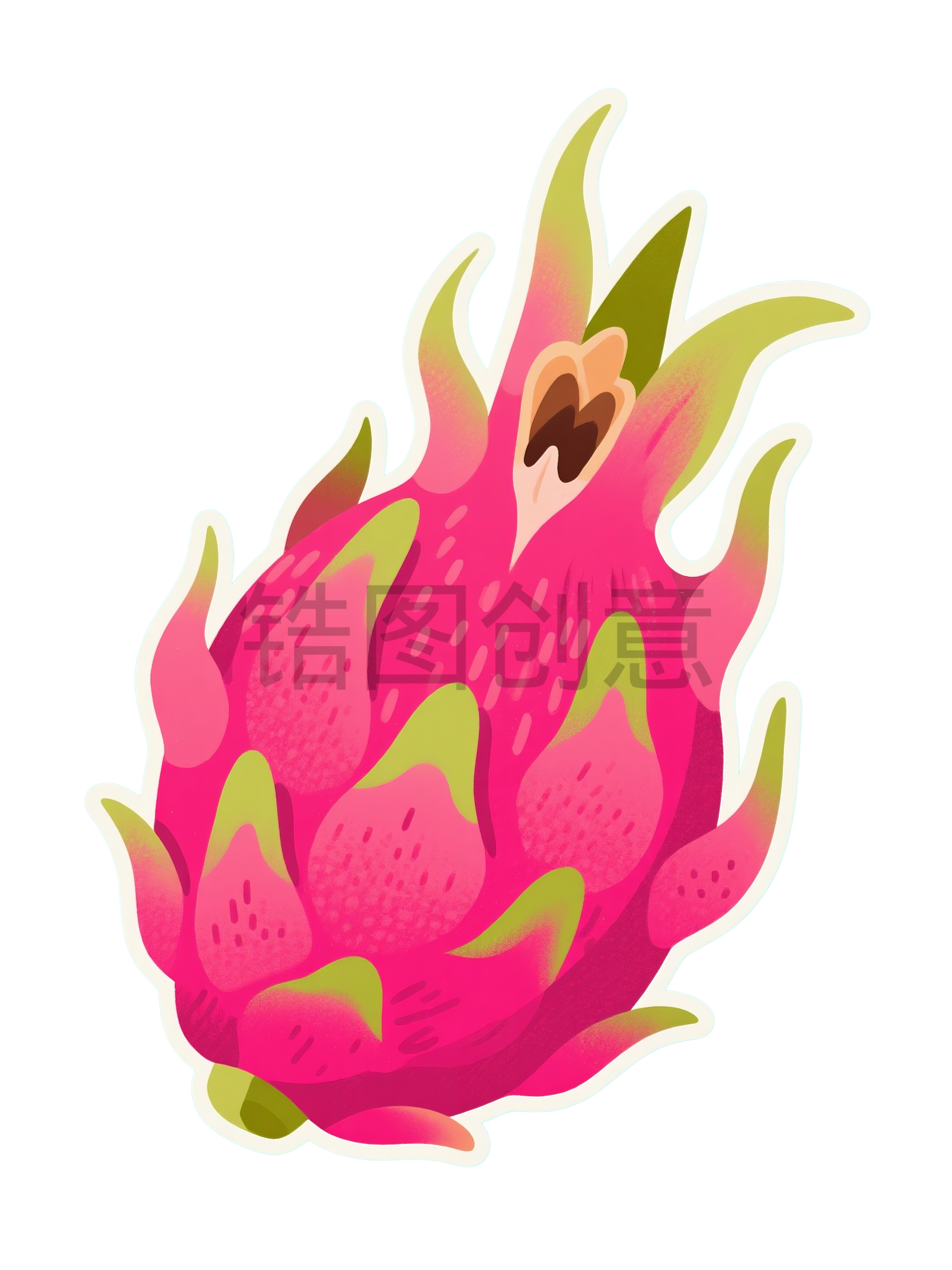 火龙果插画元素