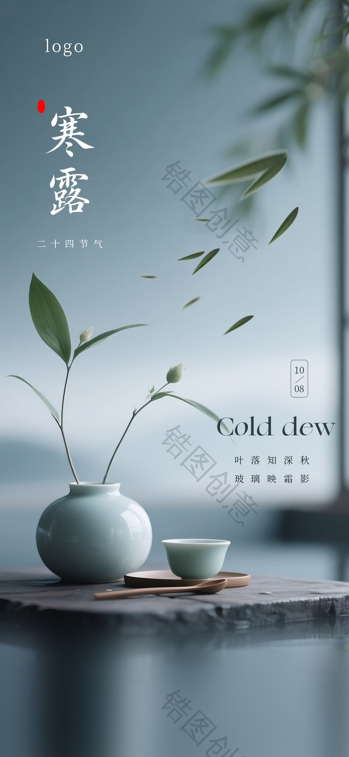寒露意境节气海报