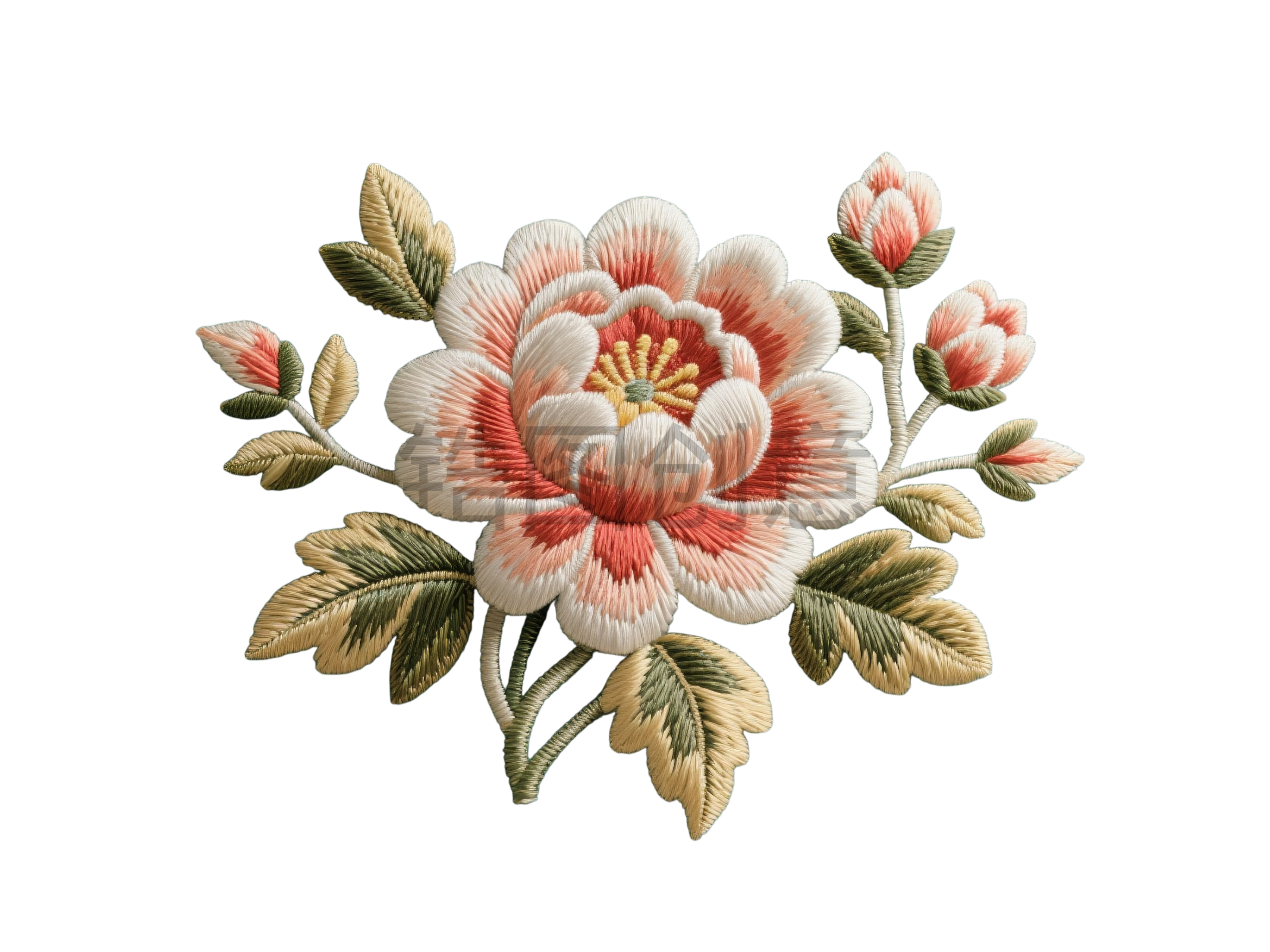刺绣花元素