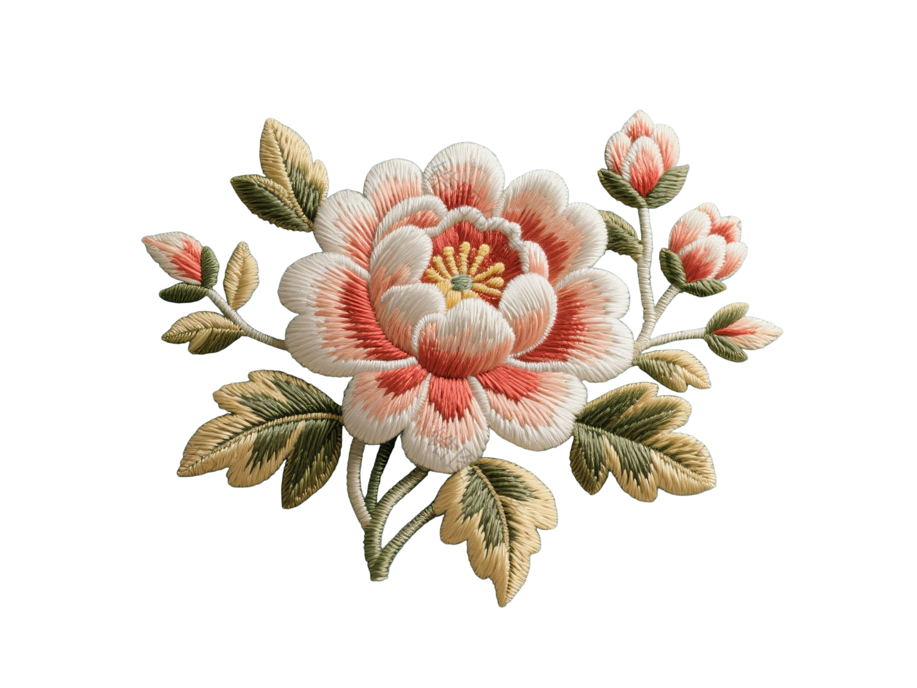 刺绣花元素