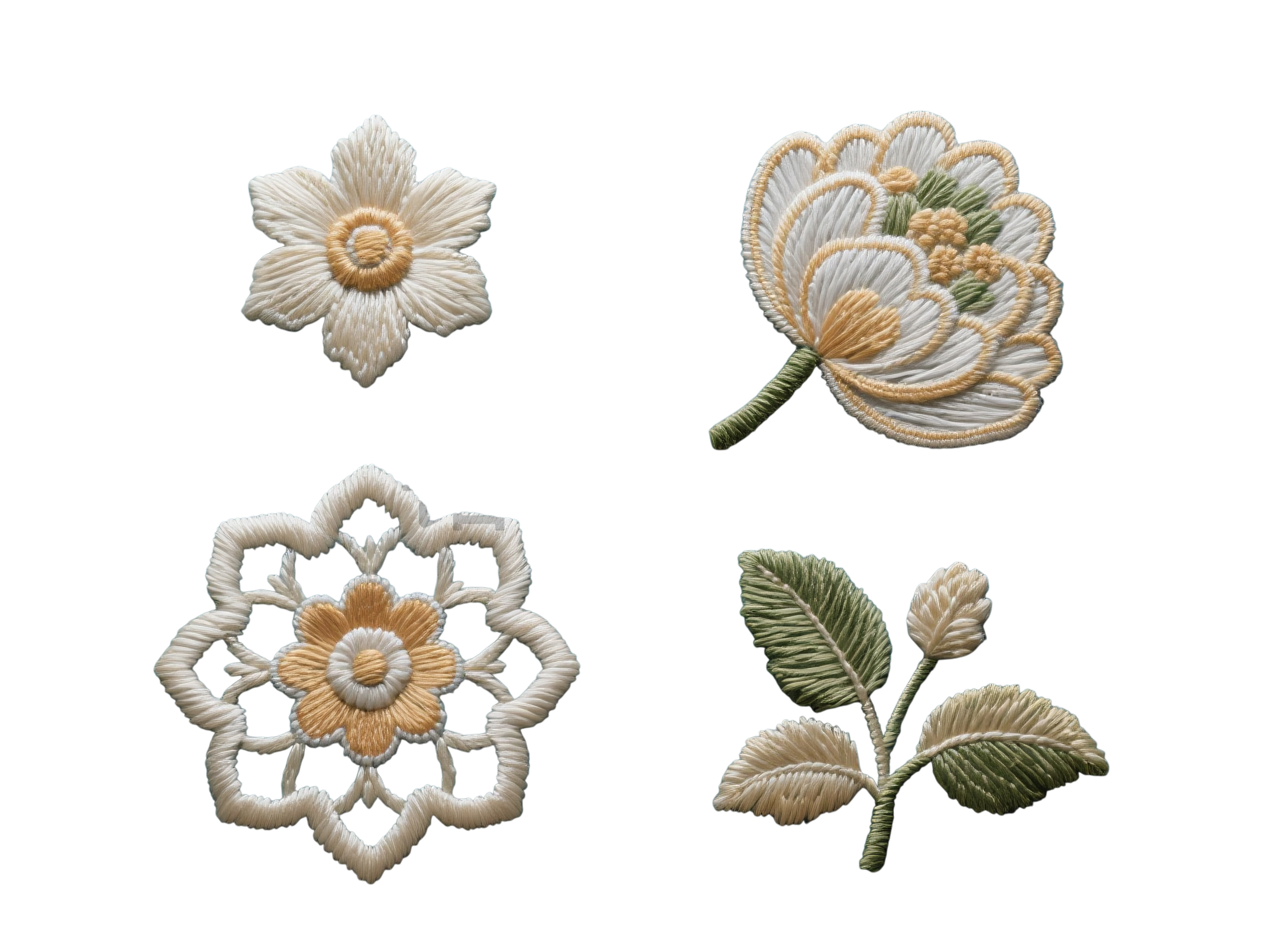 刺绣花元素