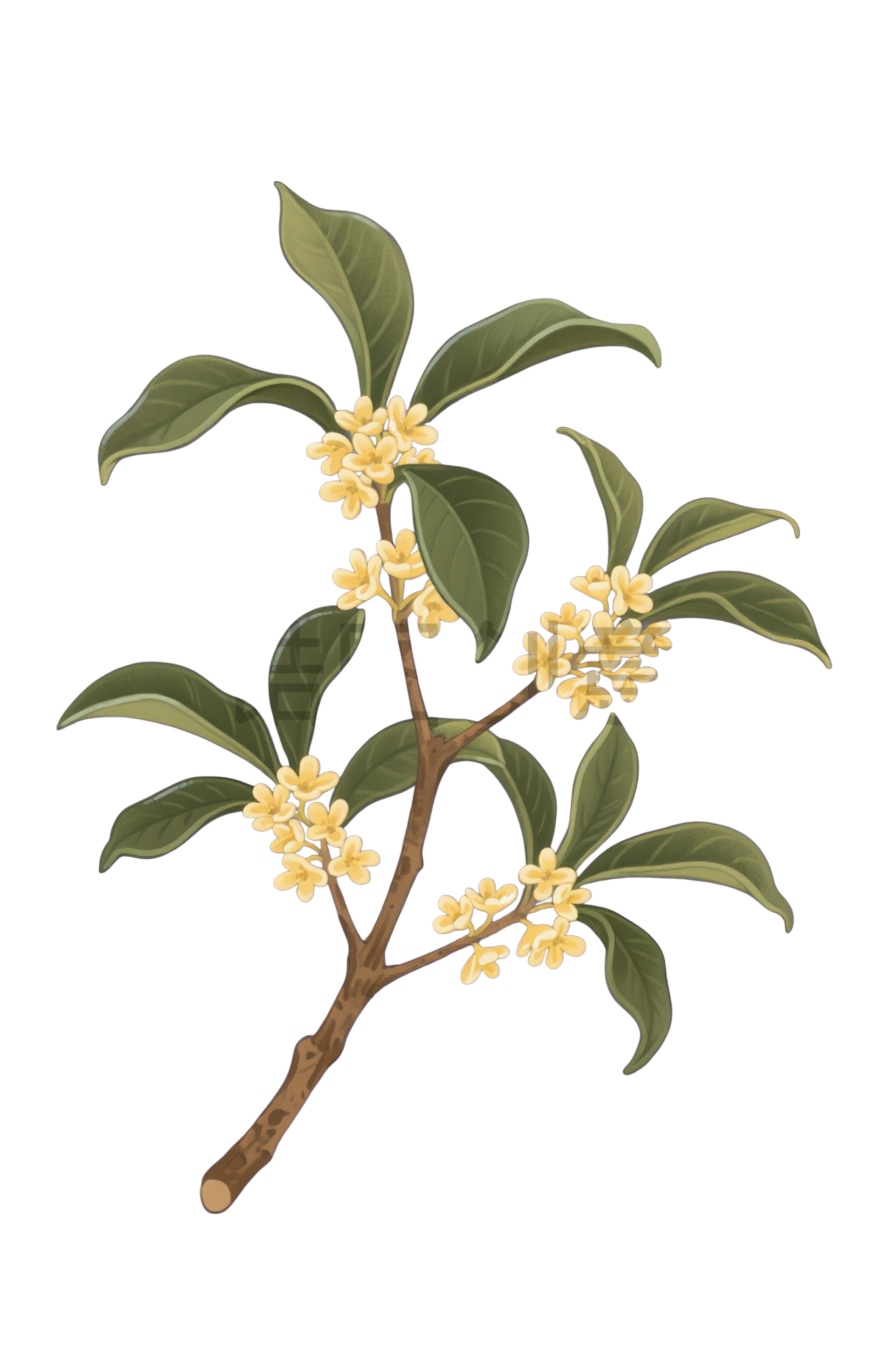 桂花枝叶元素
