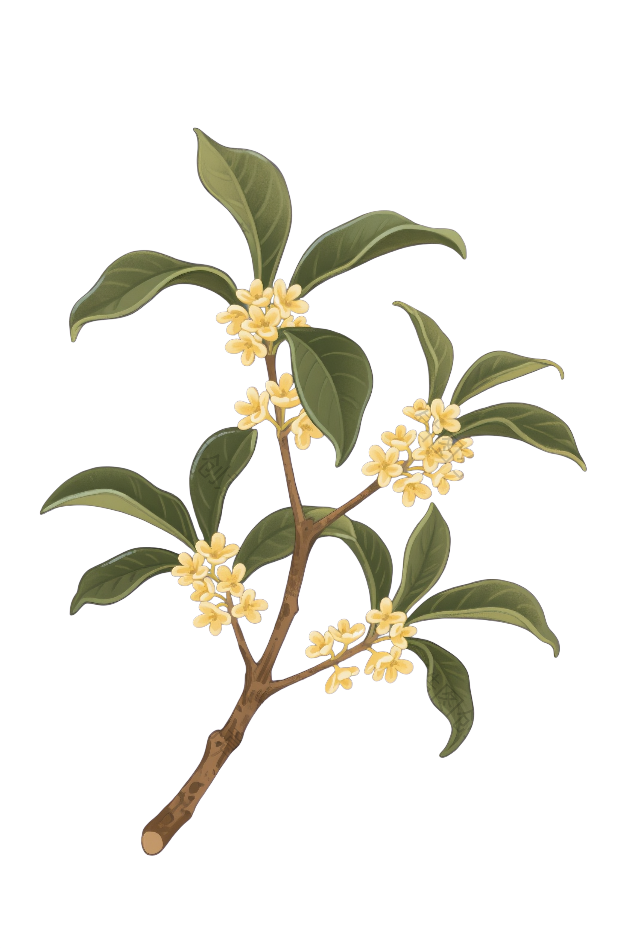 桂花枝叶元素