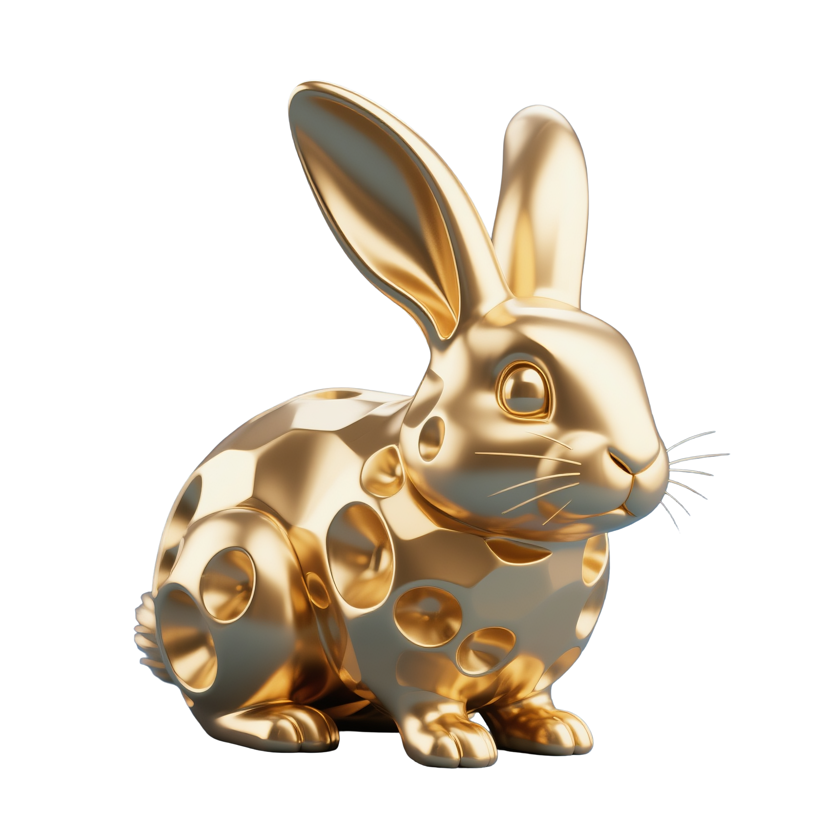 动物系列几何3d兔元素