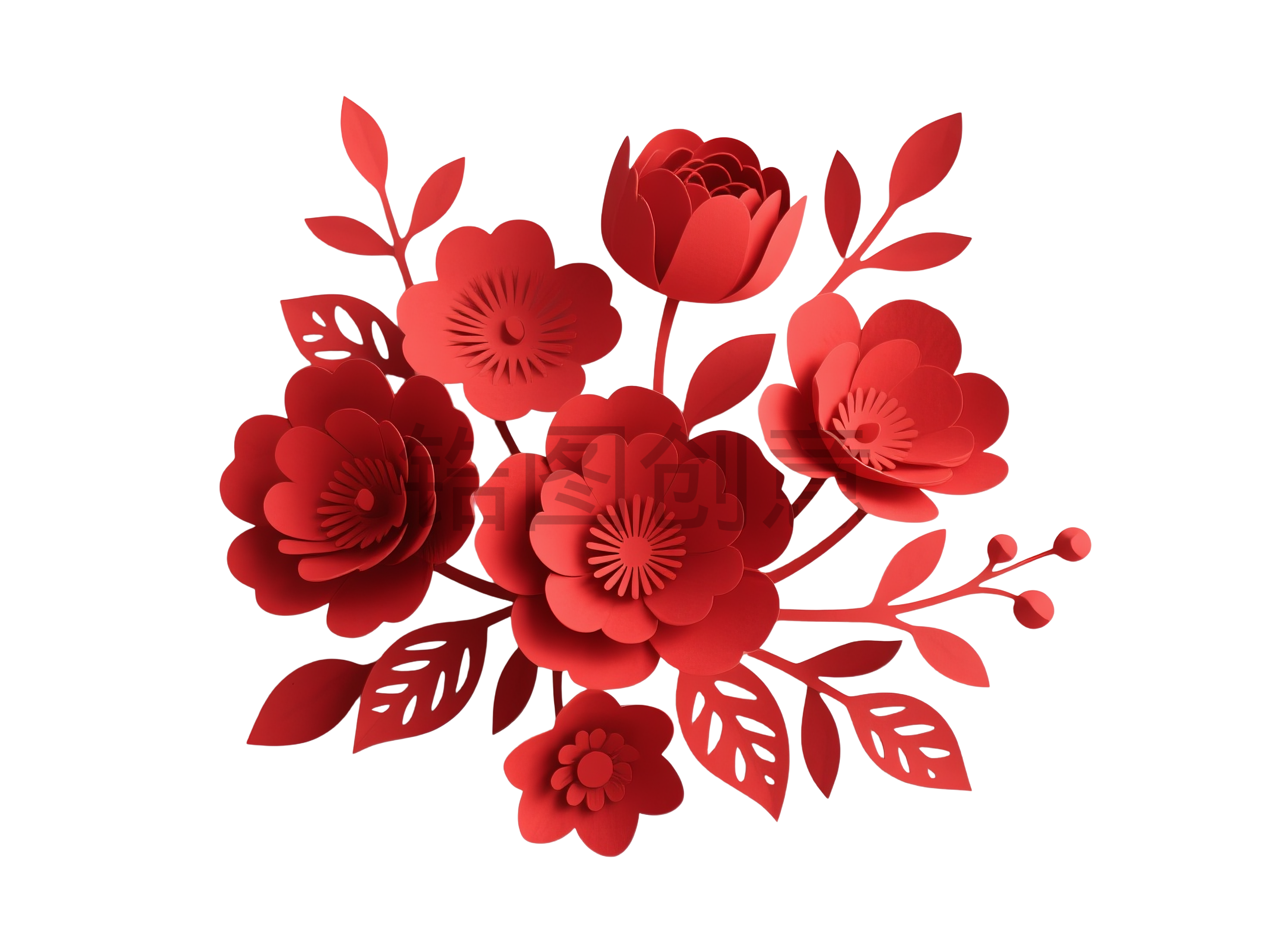 纸雕花组合元素