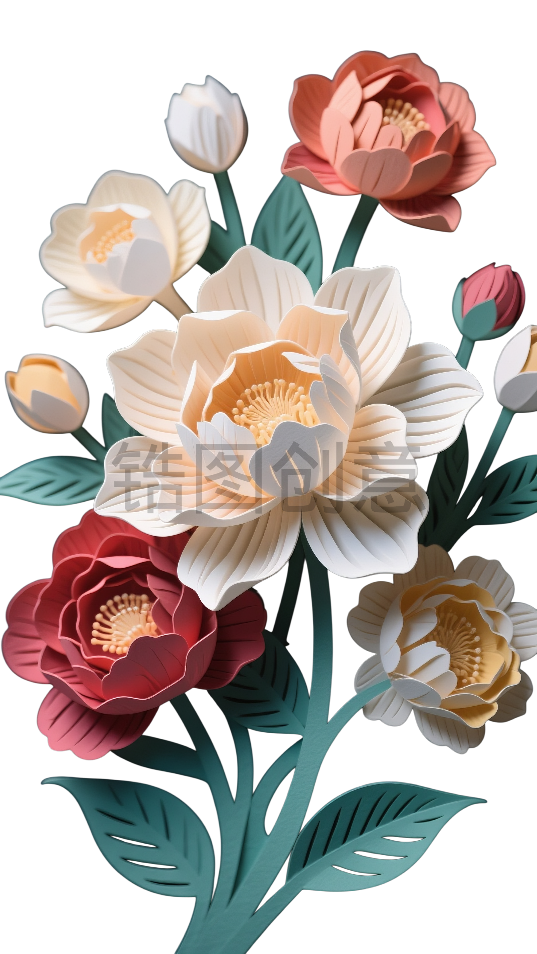 纸雕花组合元素